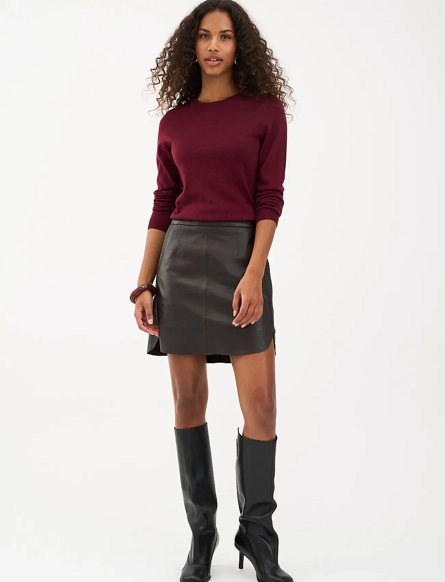IVY Copenhagen - IVY-Kylie Leather Mini Skirt - nahkseelikud - expresso brown - 0