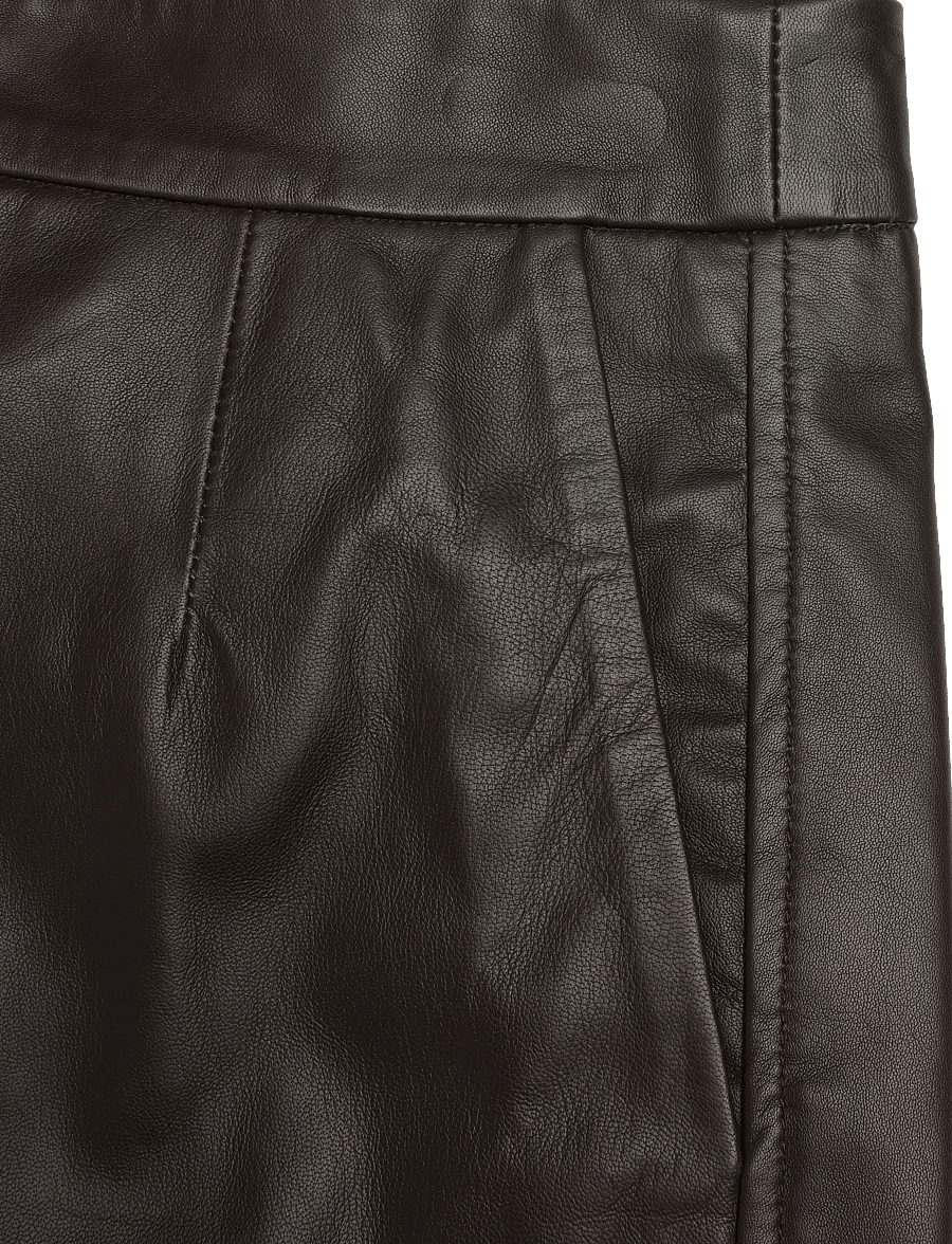 IVY Copenhagen - IVY-Kylie Leather Mini Skirt - lederröcke - expresso brown - 5
