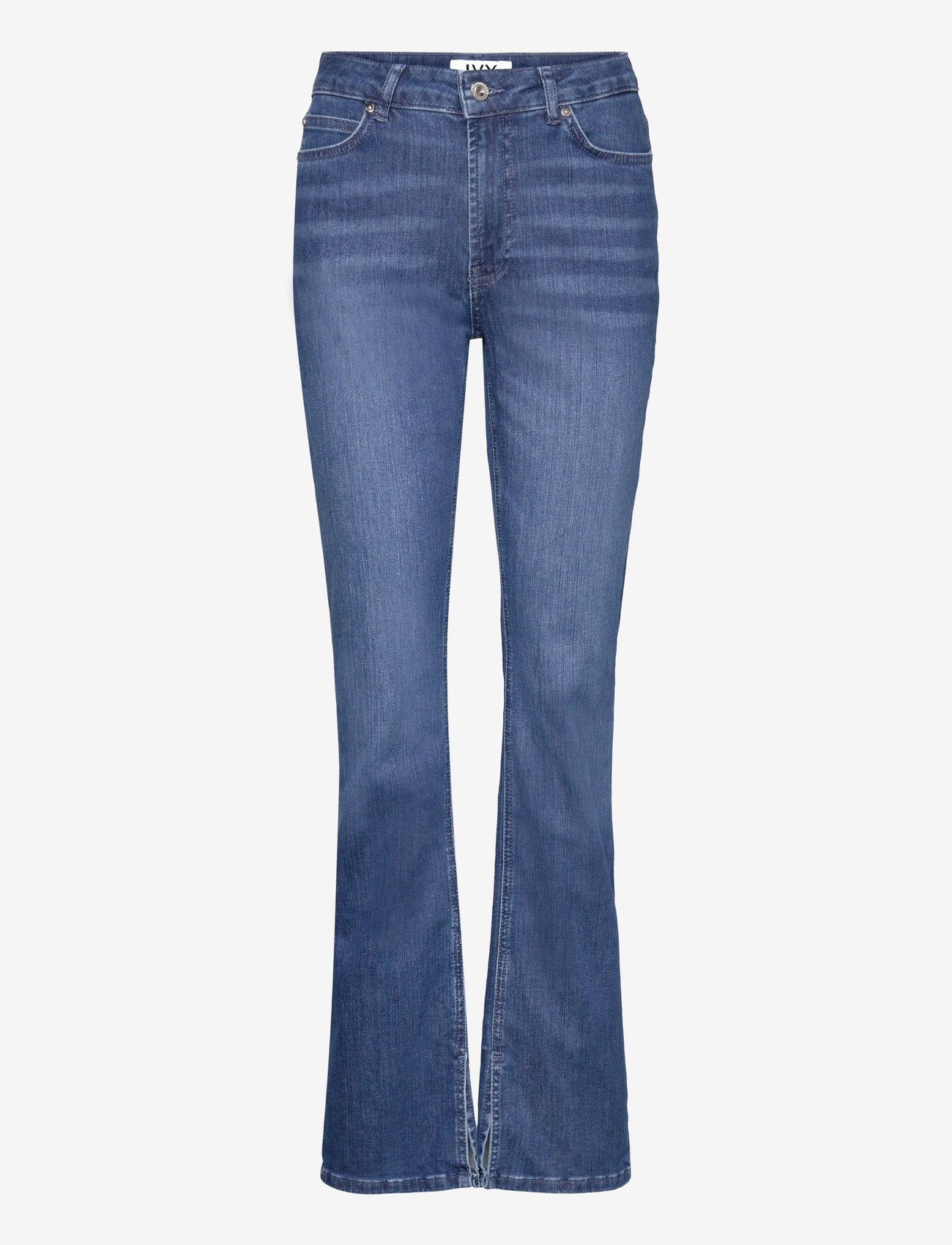 IVY Copenhagen - IVY-Lulu Jeans Split Wash Tenerife - utsvängda jeans - denim blue - 0