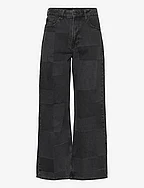 IVY-Brooke Patchwork Jeans Wash Bla - BLACK
