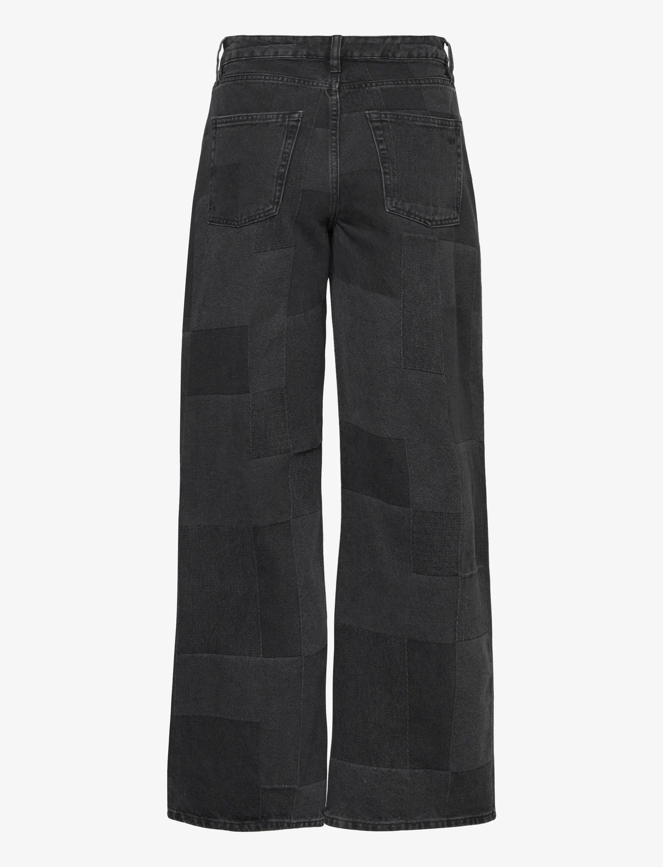 IVY Copenhagen - IVY-Brooke Patchwork Jeans Wash Bla - džinsa bikses ar platām starām - black - 1