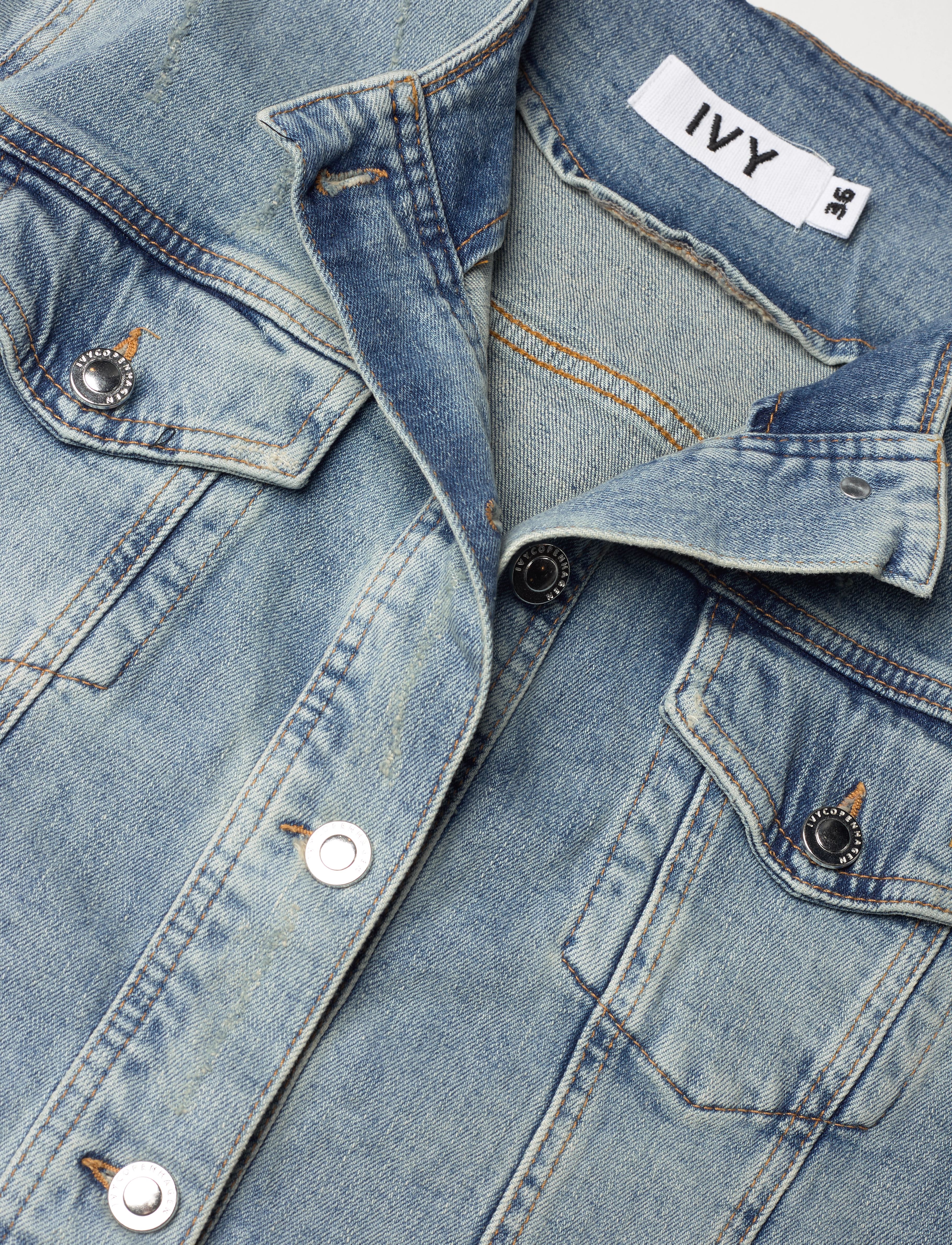IVY Copenhagen - IVY-Jazz Cropped Denim Jacket - denim blue - 2