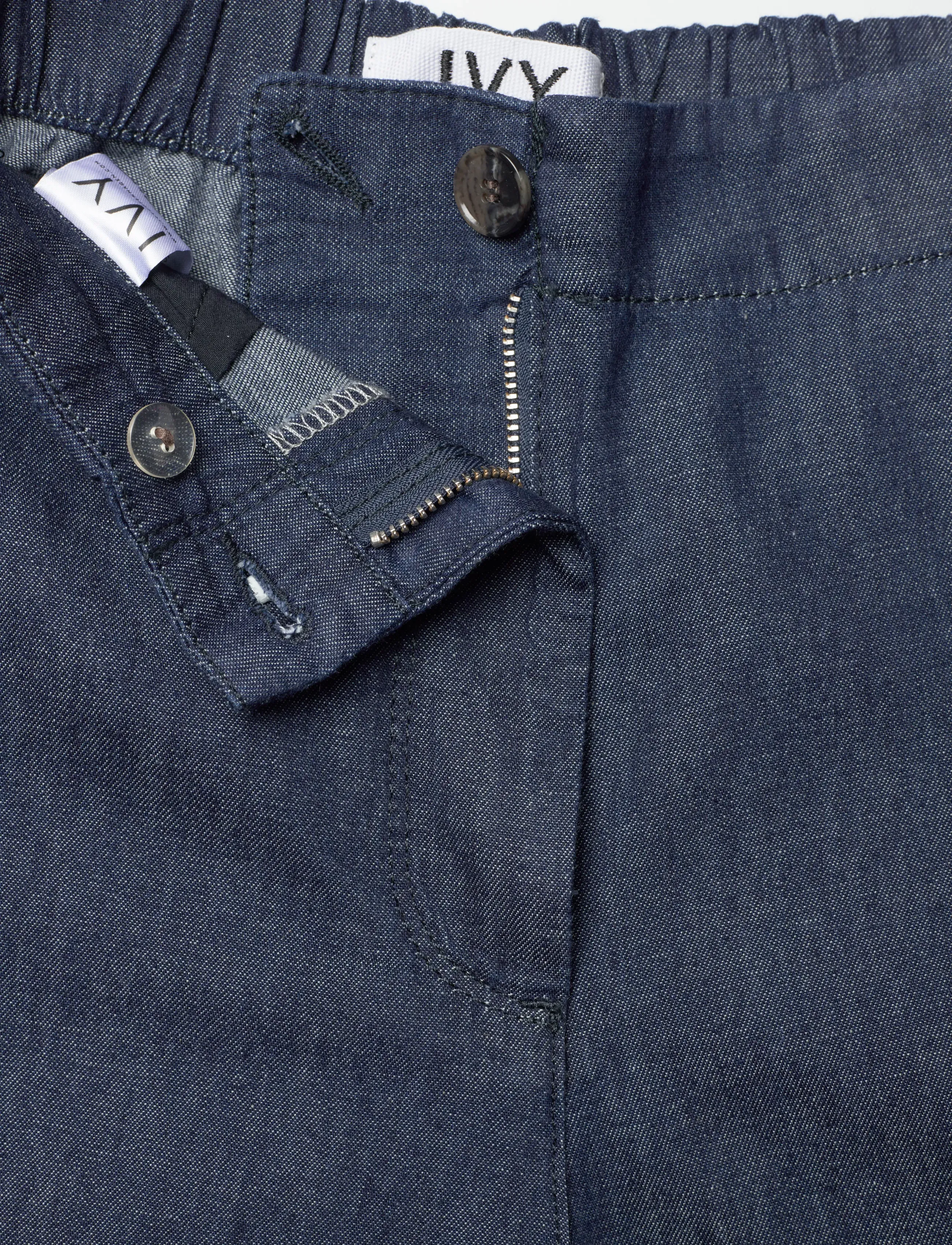 IVY Copenhagen - IVY-Queen Casual Pant - brede jeans - dark blue - 3