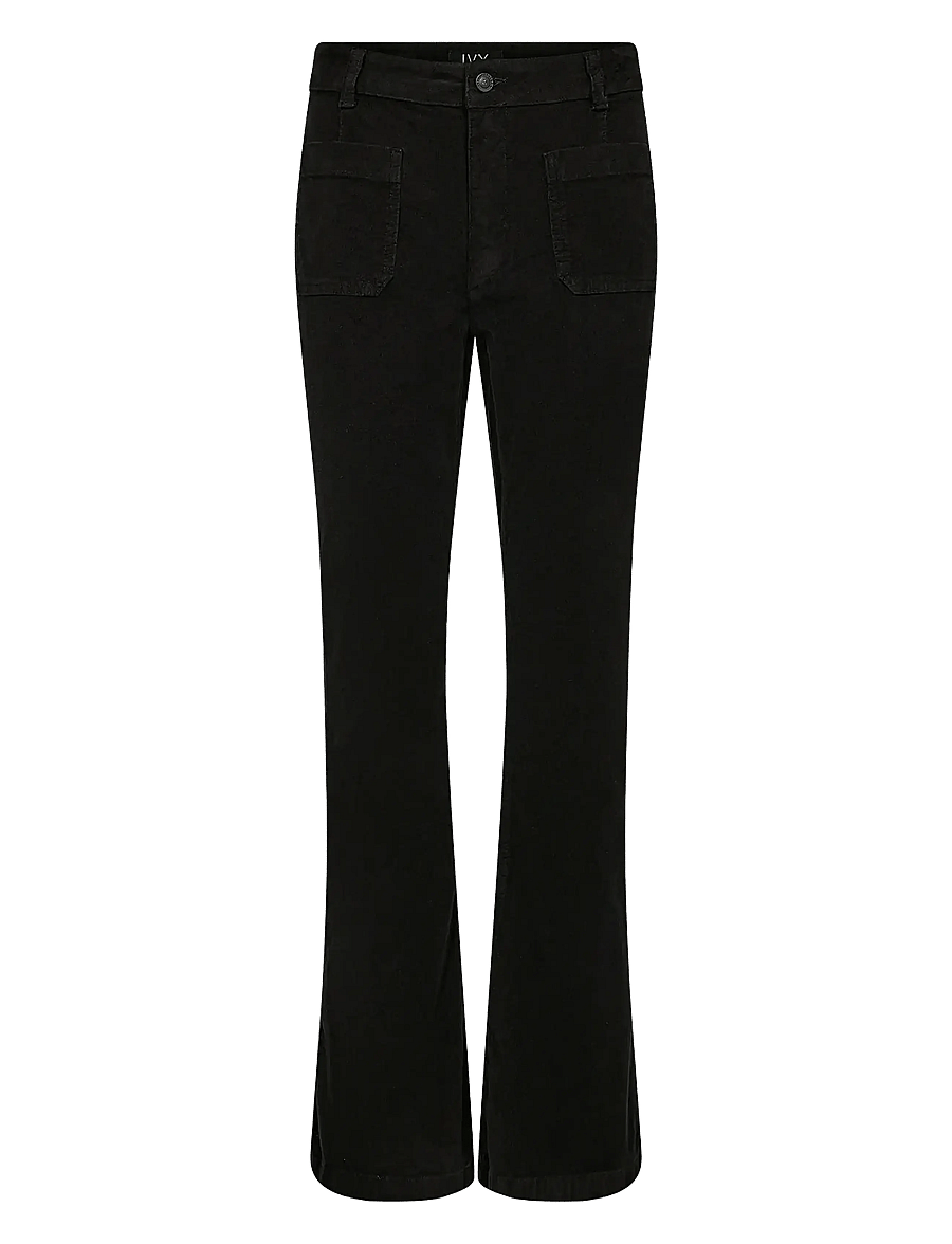 IVY Copenhagen - IVY-Ann Charlotte Jeans Baby Cord - jeans évasés - black - 1