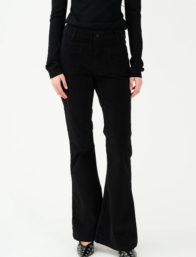 IVY Copenhagen - IVY-Ann Charlotte Jeans Baby Cord - alt eriti laia säärega teksad - black - 3