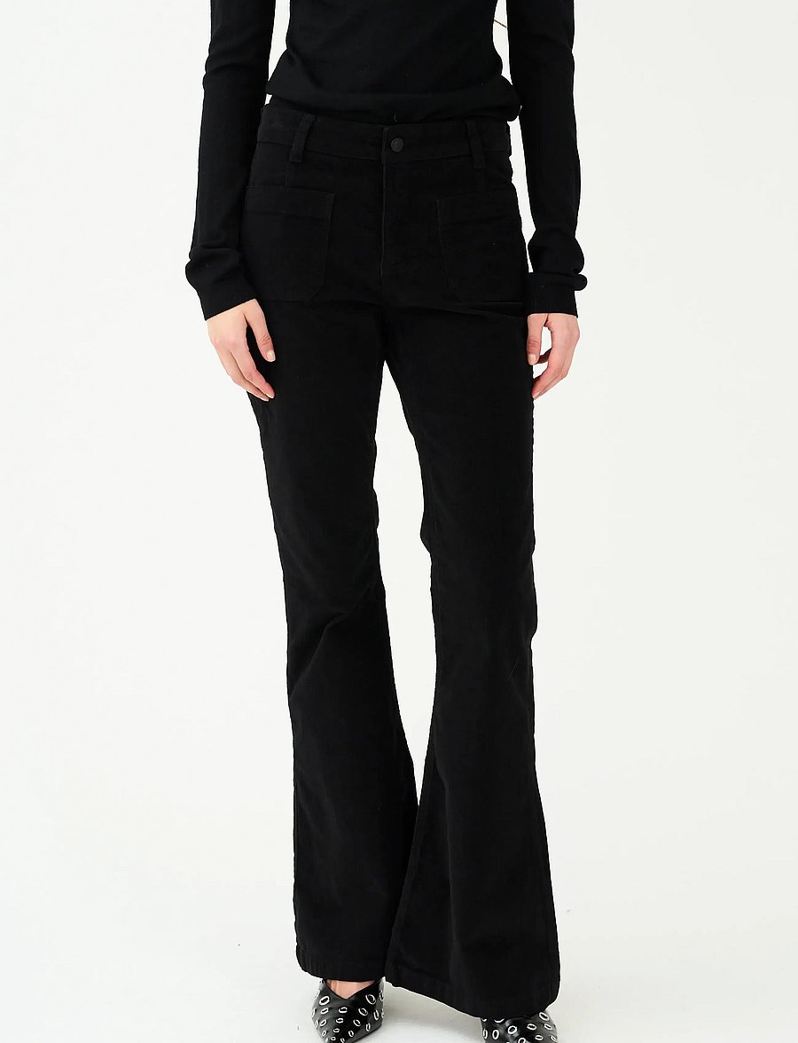 IVY Copenhagen - IVY-Ann Charlotte Jeans Baby Cord - jeans évasés - black - 3