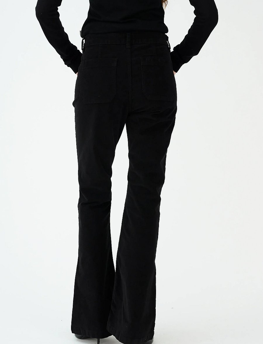 IVY Copenhagen - IVY-Ann Charlotte Jeans Baby Cord - jeans évasés - black - 4