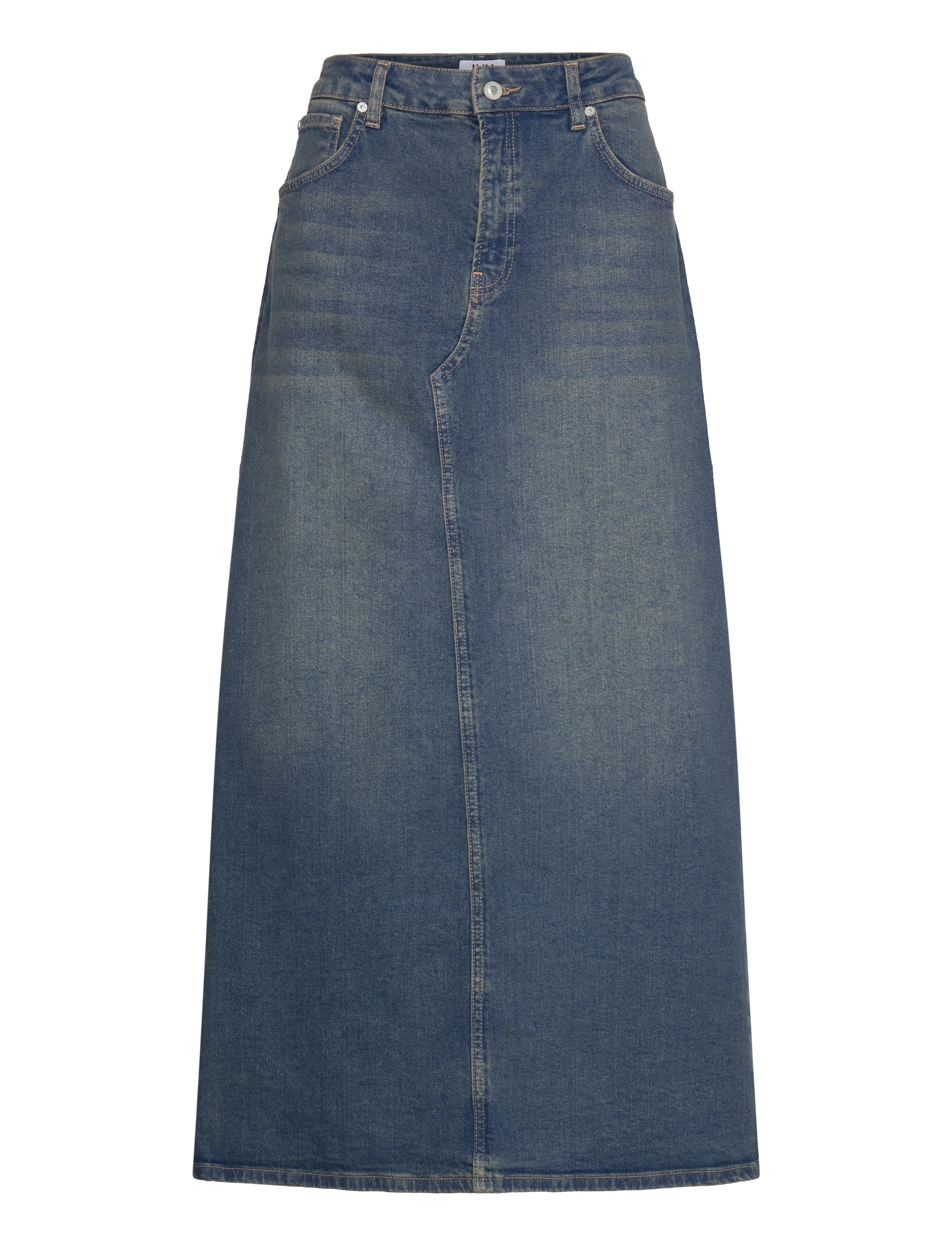 IVY COPENHAGEN Ivy-Zoe Maxi Rock Wash Dijon Blau - 40 - Damen