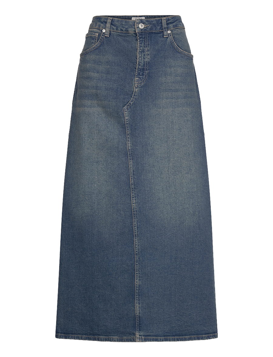 IVY Copenhagen - IVY-Zoe Maxi Skirt Wash Dijon - jupes en jeans - denim blue - 1