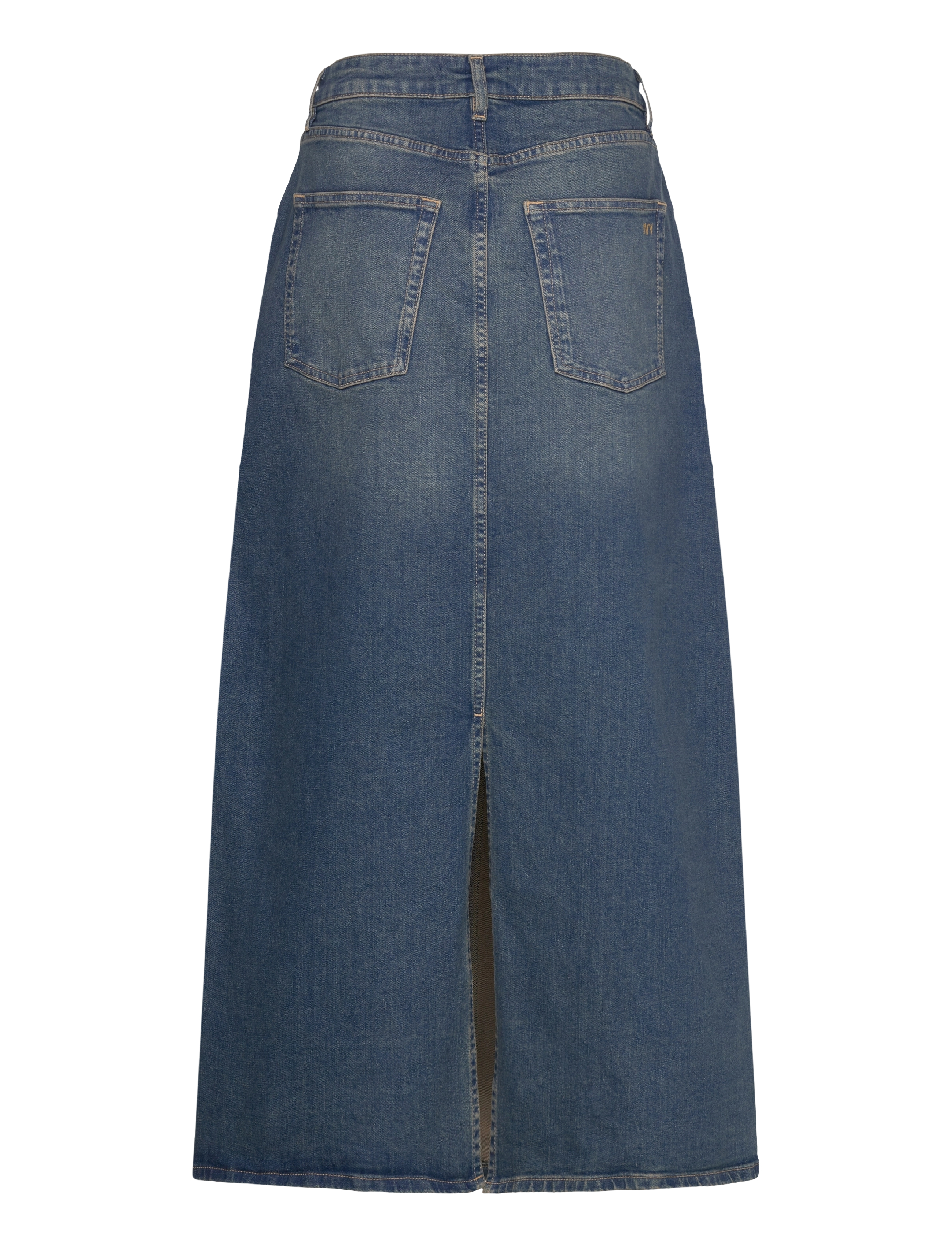 IVY Copenhagen - IVY-Zoe Maxi Skirt Wash Dijon - jupes en jeans - denim blue - 2