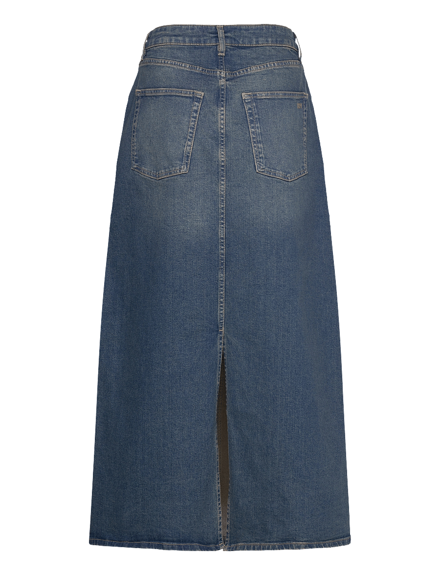 IVY Copenhagen - IVY-Zoe Maxi Skirt Wash Dijon - jupes en jeans - denim blue - 2