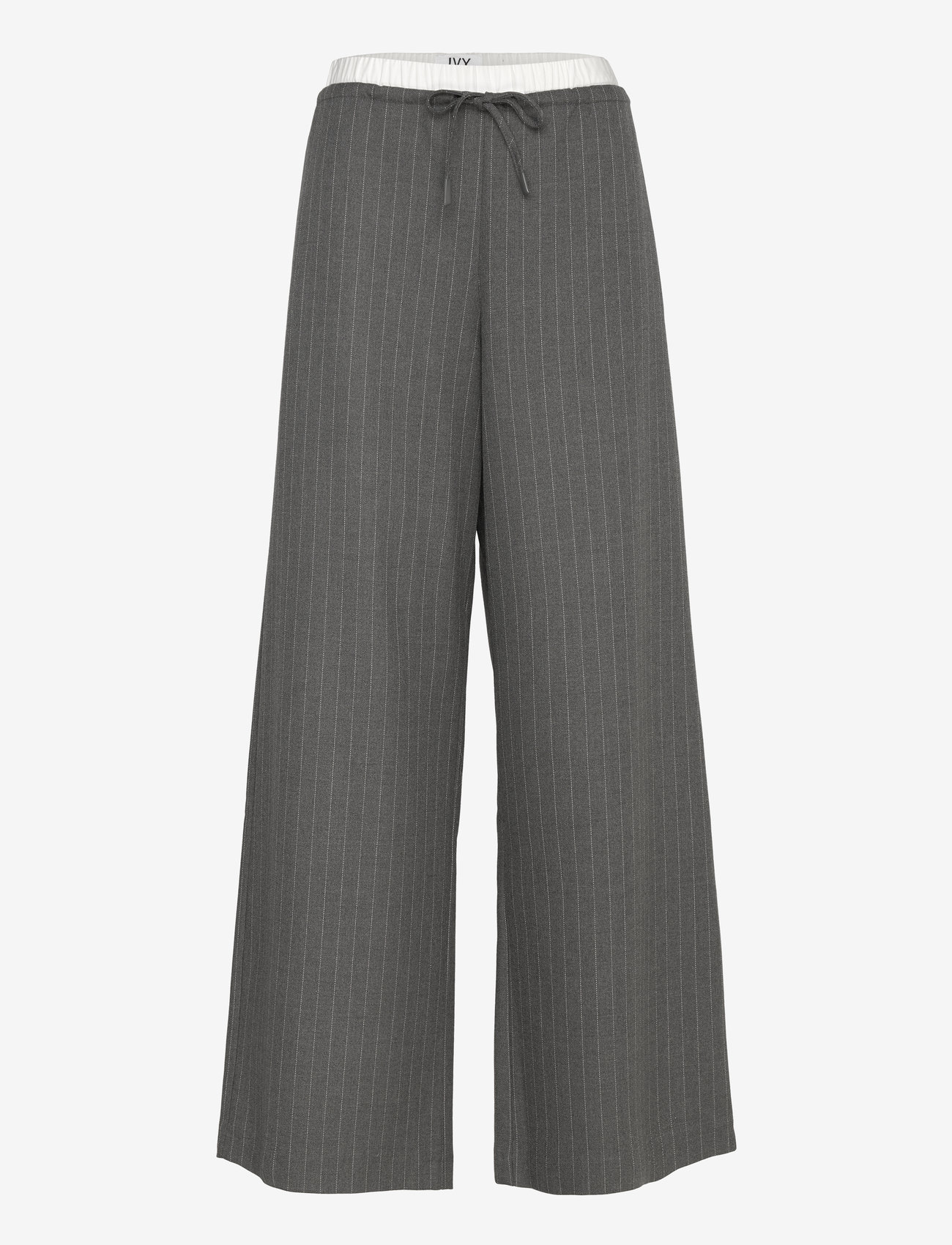 IVY Copenhagen - IVY-Alanis Sporty Pant Pin Stripe G - vida byxor - grey - 1