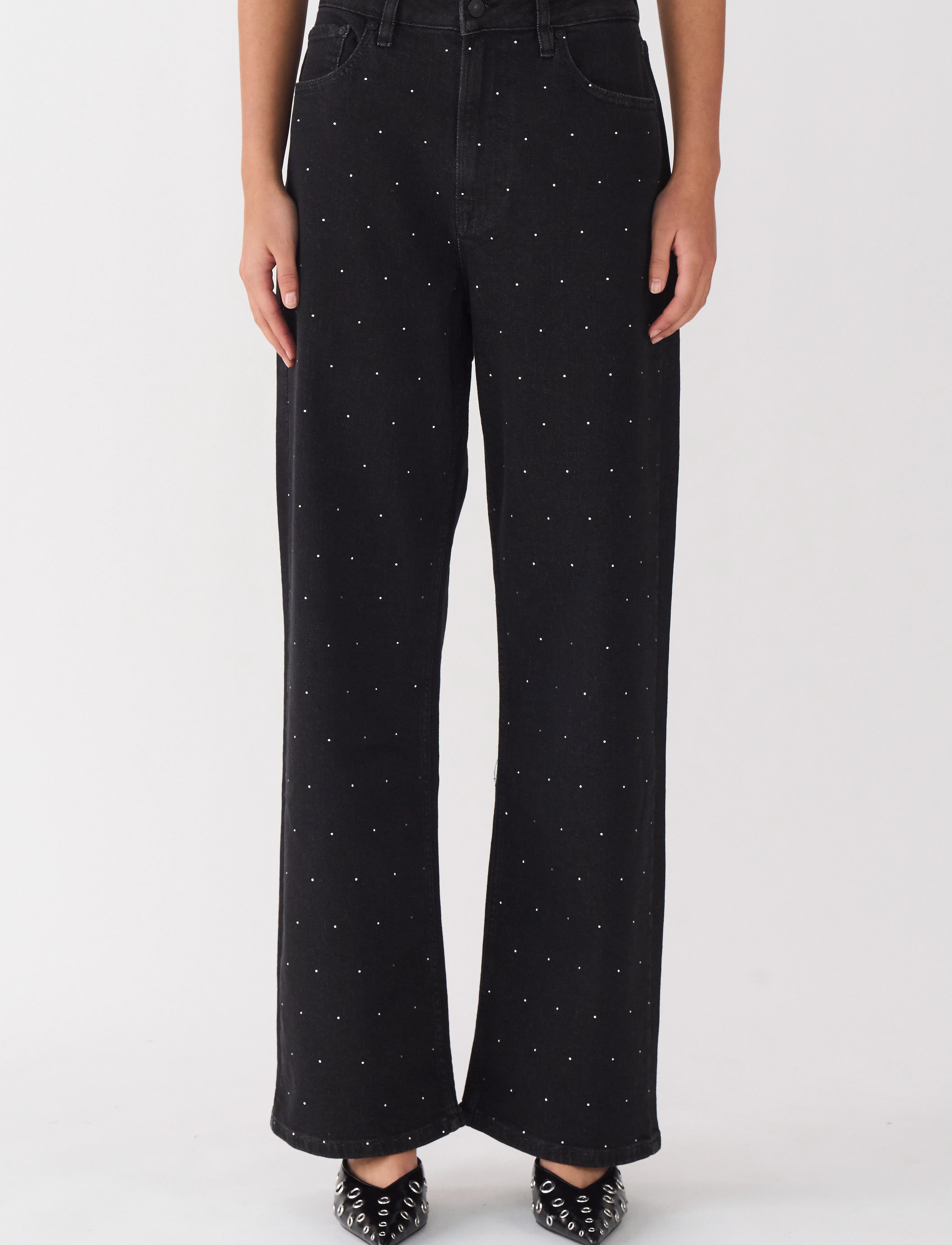 IVY Copenhagen - IVY-Brooke Glam Rockstar Grey - hosen mit weitem bein - grey - 0