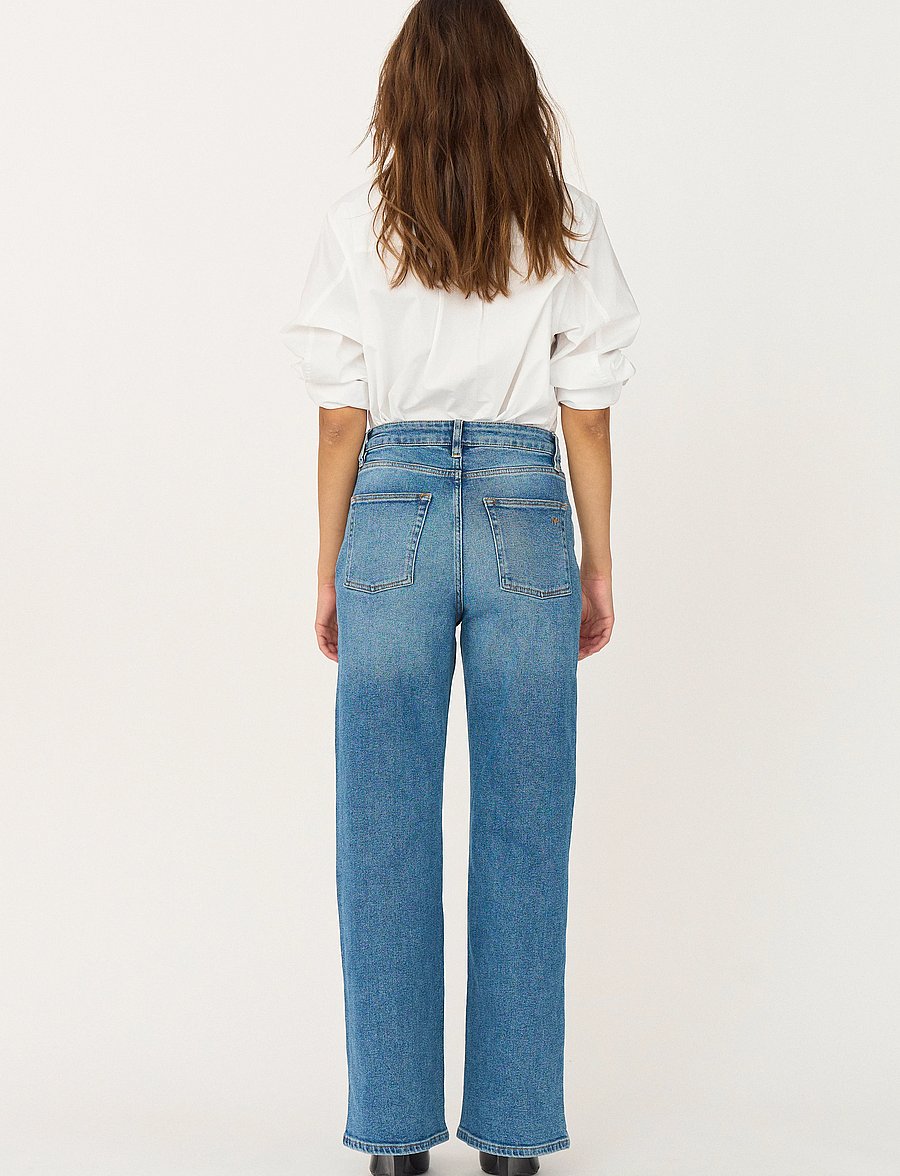 IVY Copenhagen - IVY-Brooke Jeans Wash Vigo - wide leg jeans - denim blue - 3
