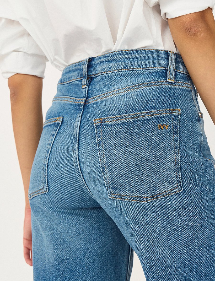 IVY Copenhagen - IVY-Brooke Jeans Wash Vigo - wide leg jeans - denim blue - 4