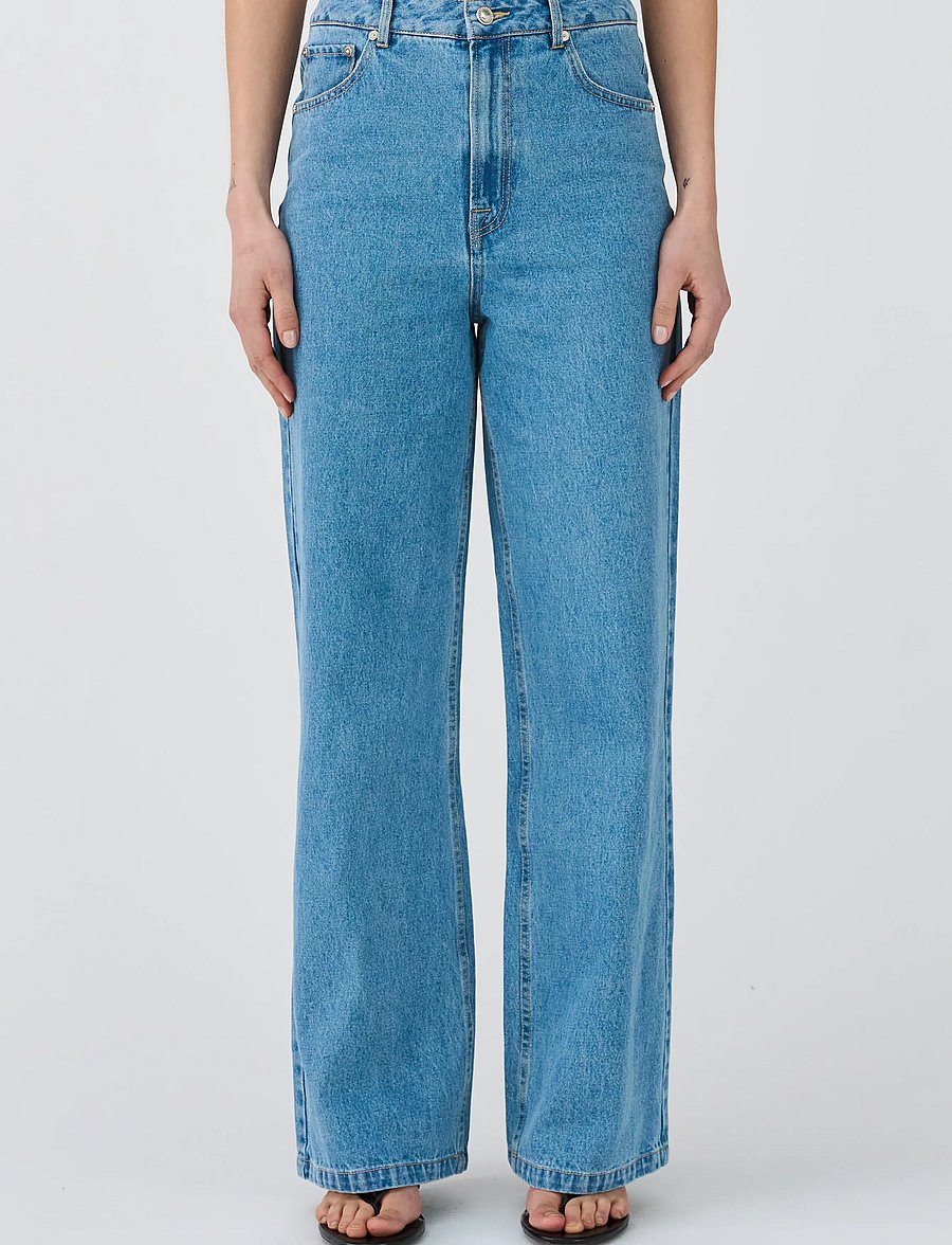 IVY Copenhagen - IVY-Brooke Jeans Wash Mid Blue - laia säärega teksad - denim blue - 0