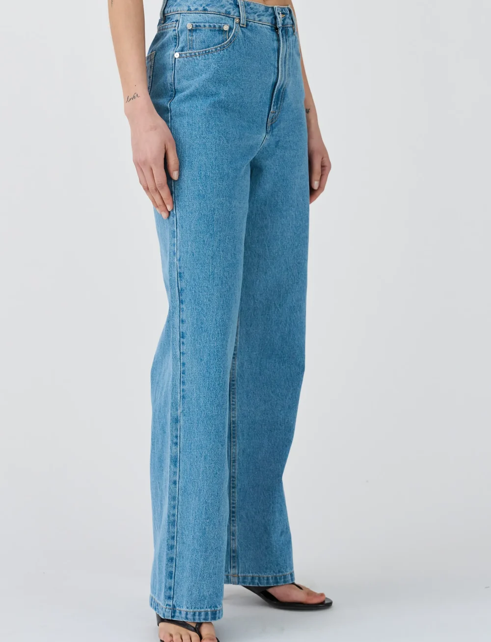 IVY Copenhagen - IVY-Brooke Jeans Wash Mid Blue - platūs džinsai - denim blue - 2