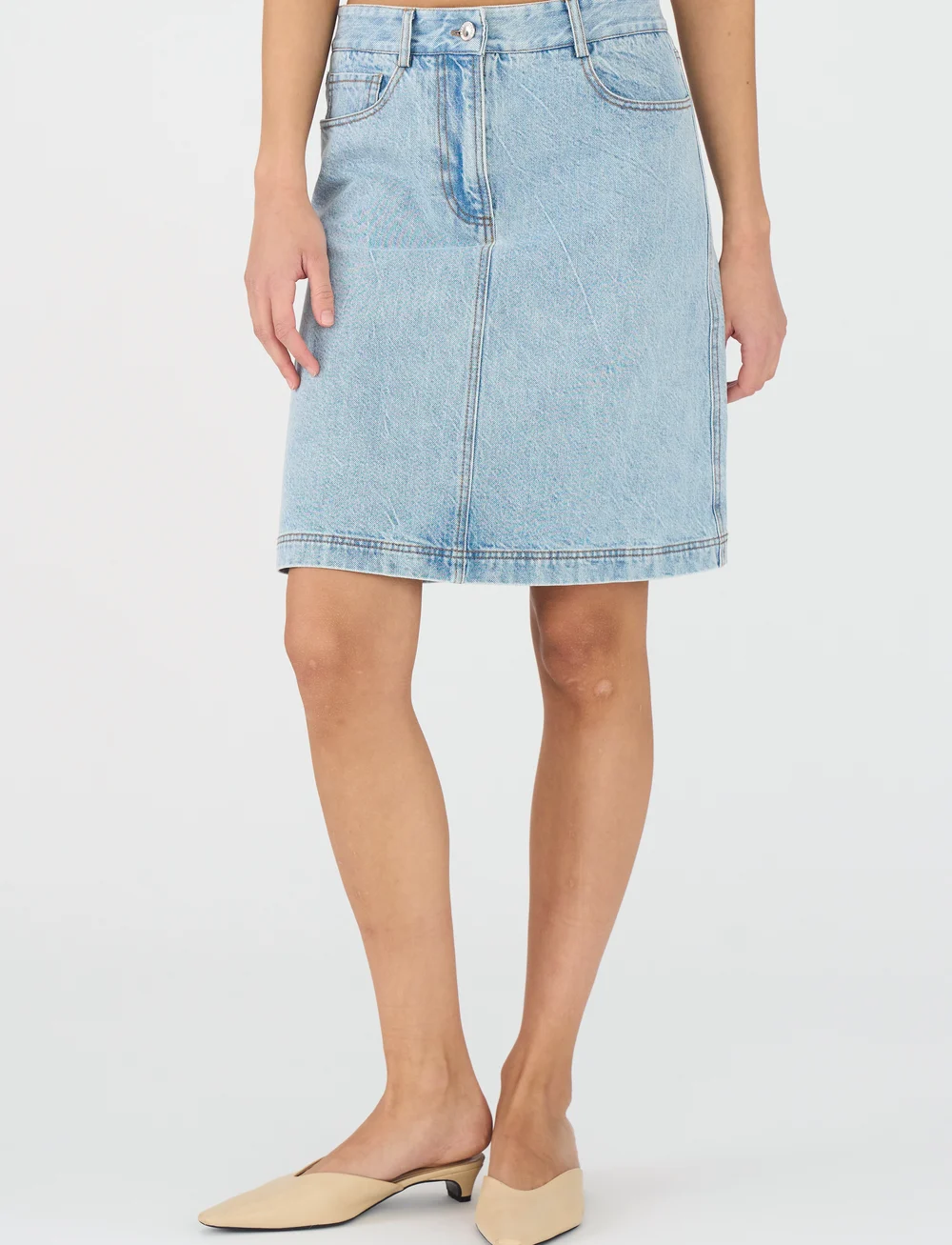 IVY Copenhagen - IVY-Henna Skirt Wash Preston - jeanskjolar - denim blue - 4