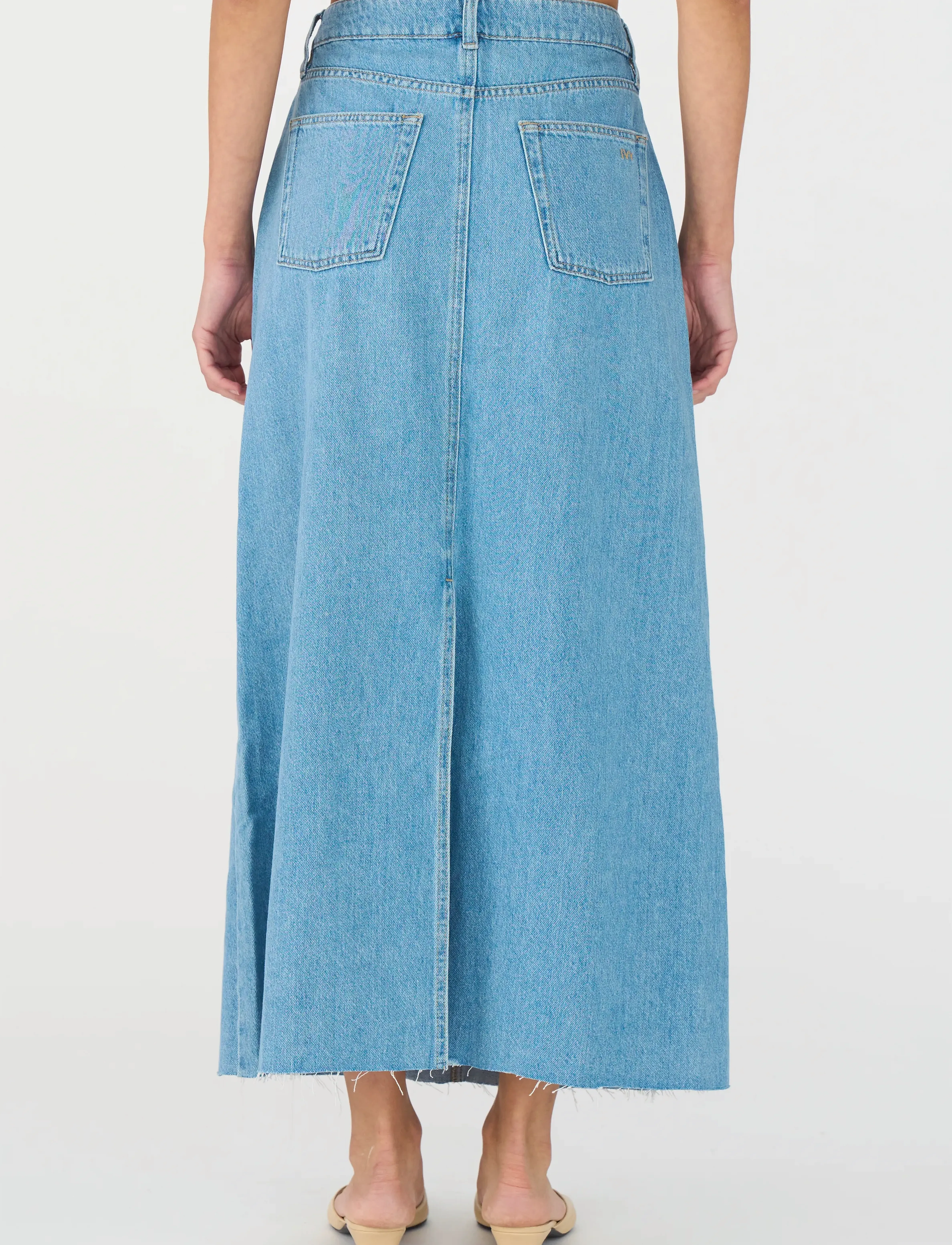 IVY Copenhagen - IVY-Uta Diss. Maxi Skirt Wash Mid B - jupes en jeans - denim blue - 2