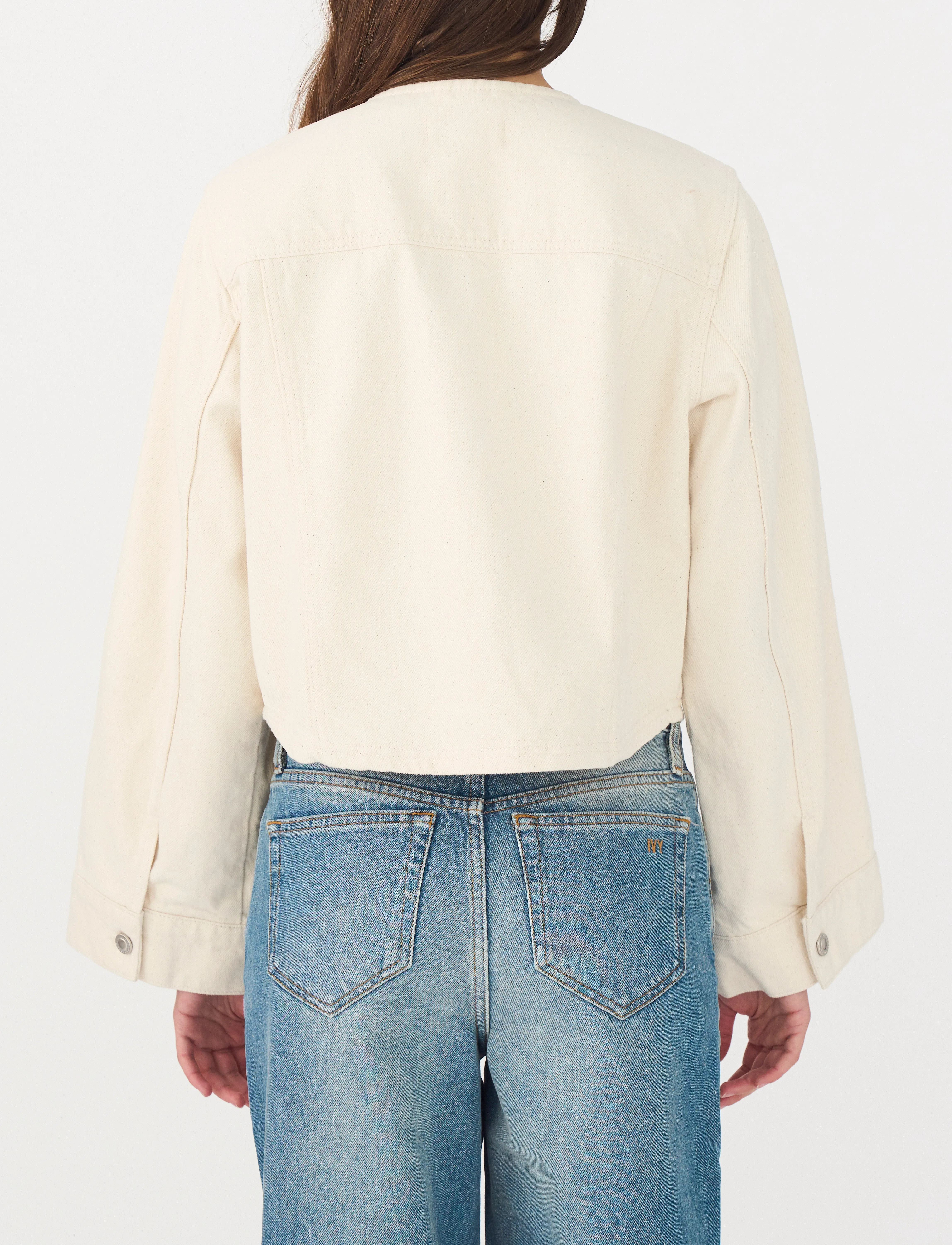 IVY Copenhagen - IVY-Jazz Short Jacket Wash Ecru - frühlingsjacken - ecru - 3