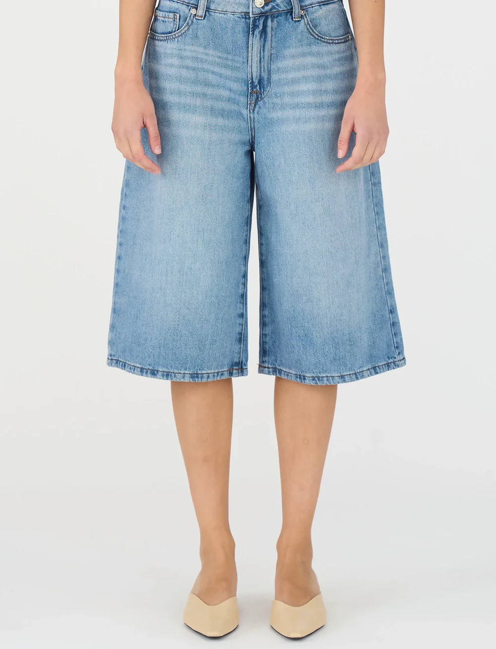 IVY Copenhagen - IVY-Augusta Long Shorts Wash Palenc - short en jeans - denim blue - 0