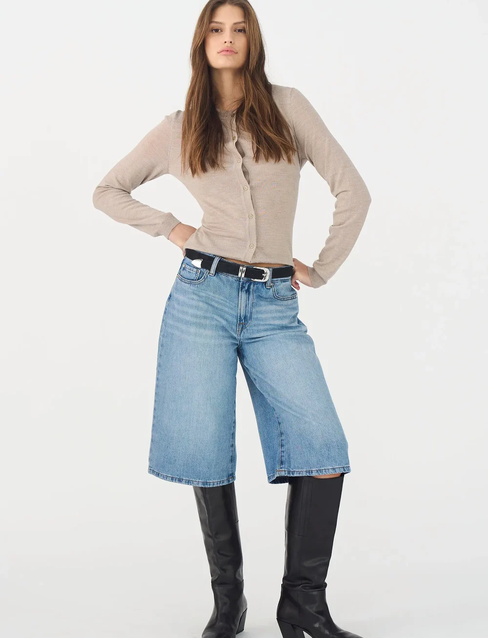 IVY Copenhagen - IVY-Augusta Long Shorts Wash Palenc - short en jeans - denim blue - 4