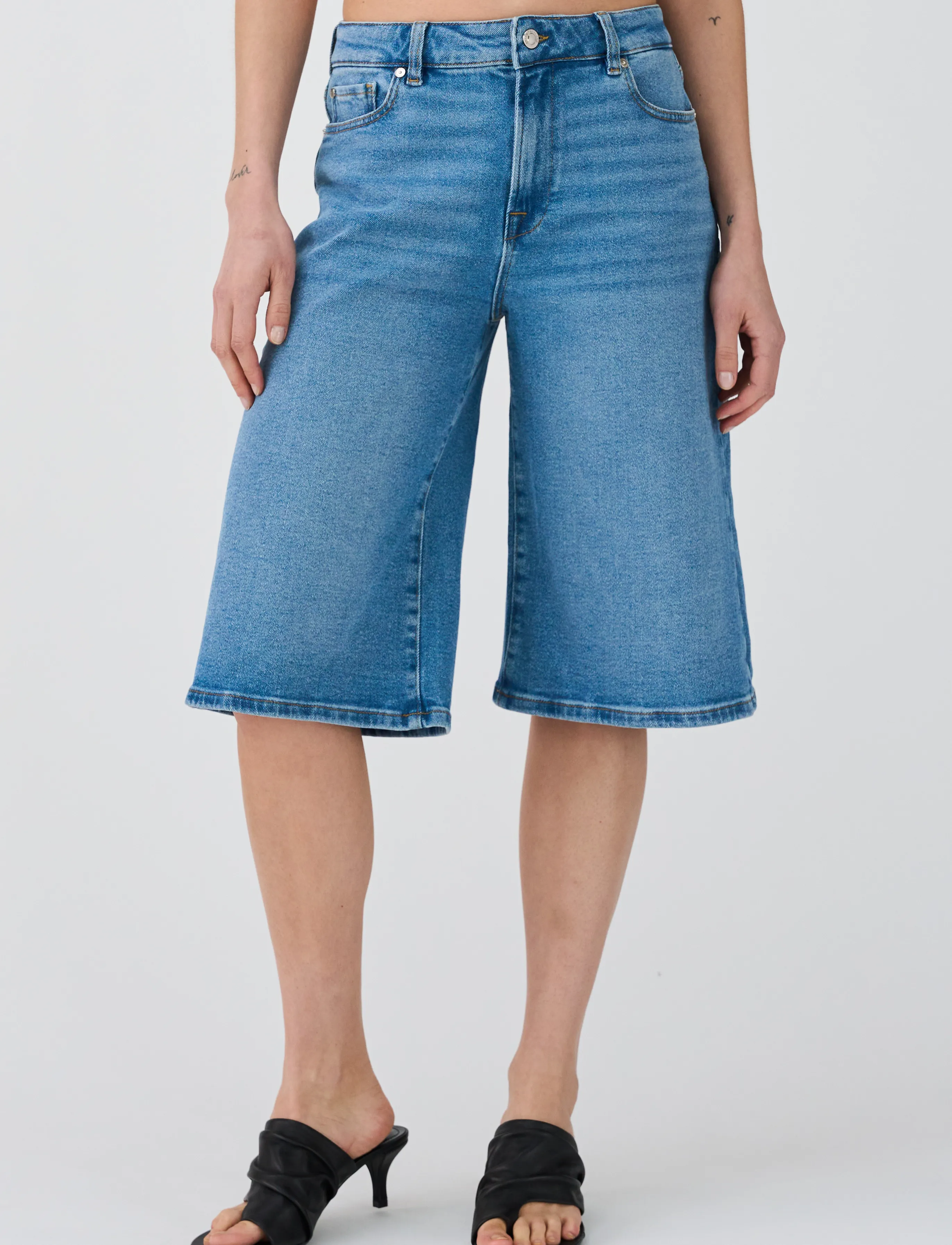 IVY Copenhagen - IVY-Augusta Long Shorts Wash Vigo - denim blue - 3