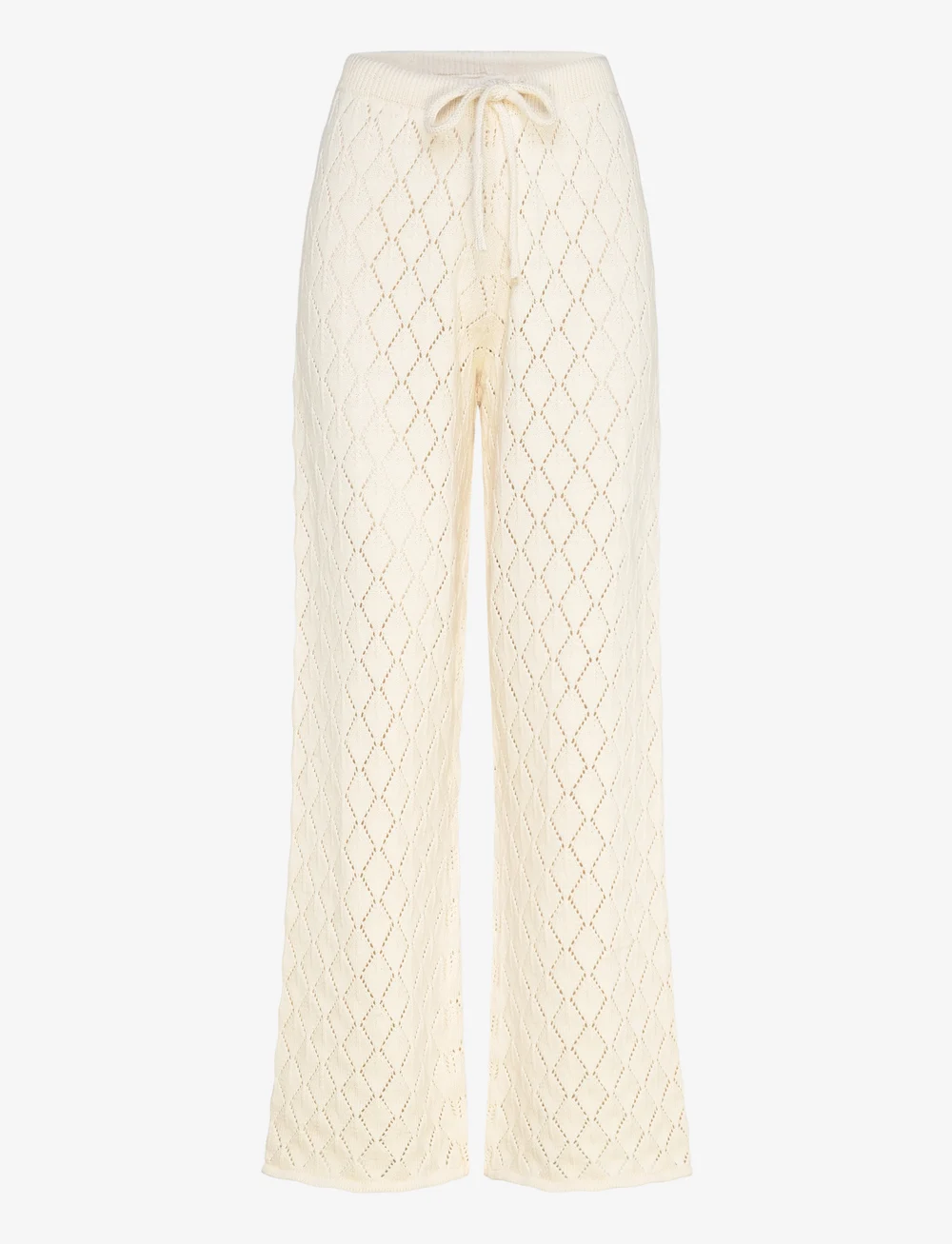 IVY Copenhagen - IVY-Breeze Crochet Pant - raka byxor - ecru - 1