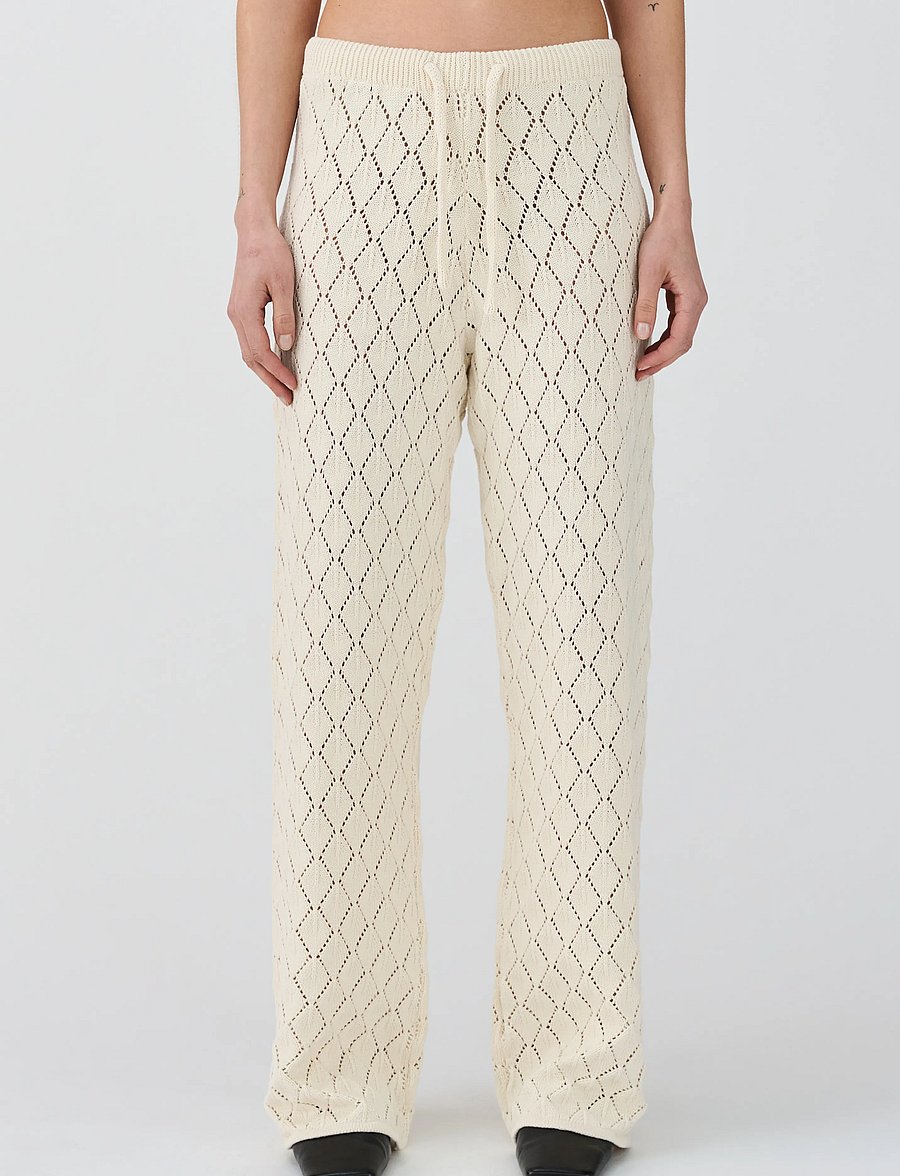 IVY Copenhagen - IVY-Breeze Crochet Pant - hose mit geradem bein - ecru - 0