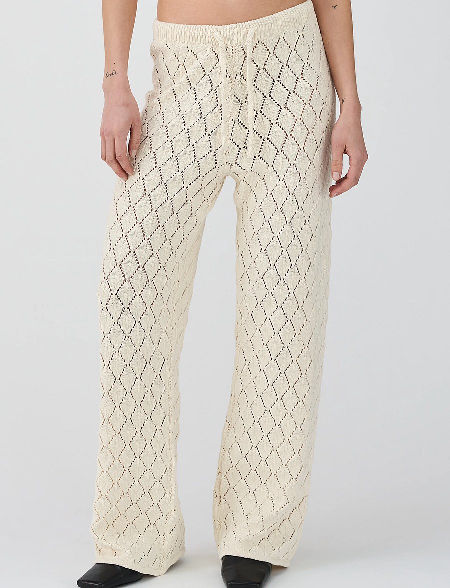 IVY Copenhagen - IVY-Breeze Crochet Pant - hose mit geradem bein - ecru - 3