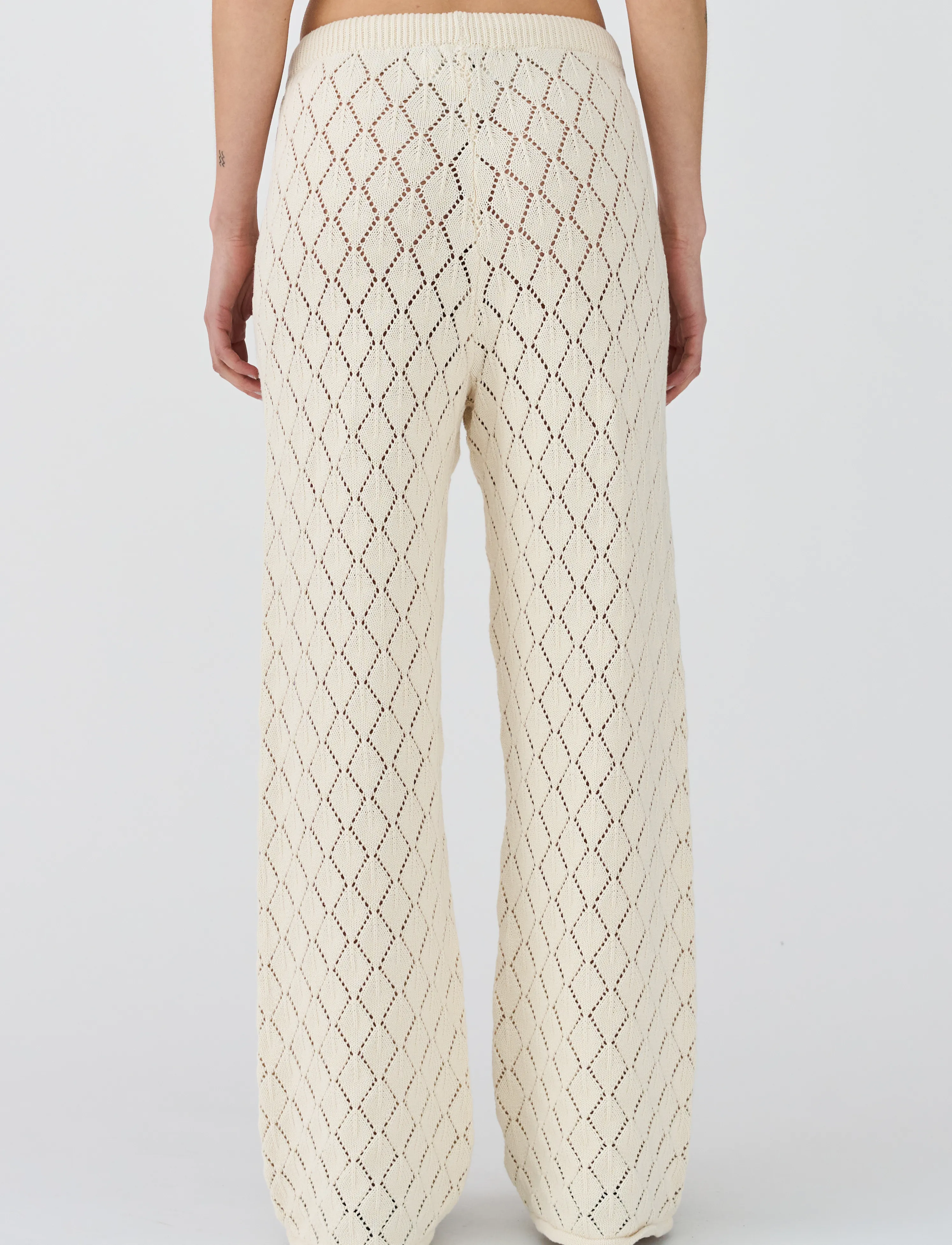 IVY Copenhagen - IVY-Breeze Crochet Pant - pantalons droits - ecru - 4