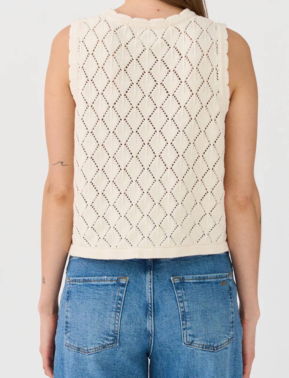 IVY Copenhagen - IVY-Breeze Crochet Top - stickade västar - ecru - 4