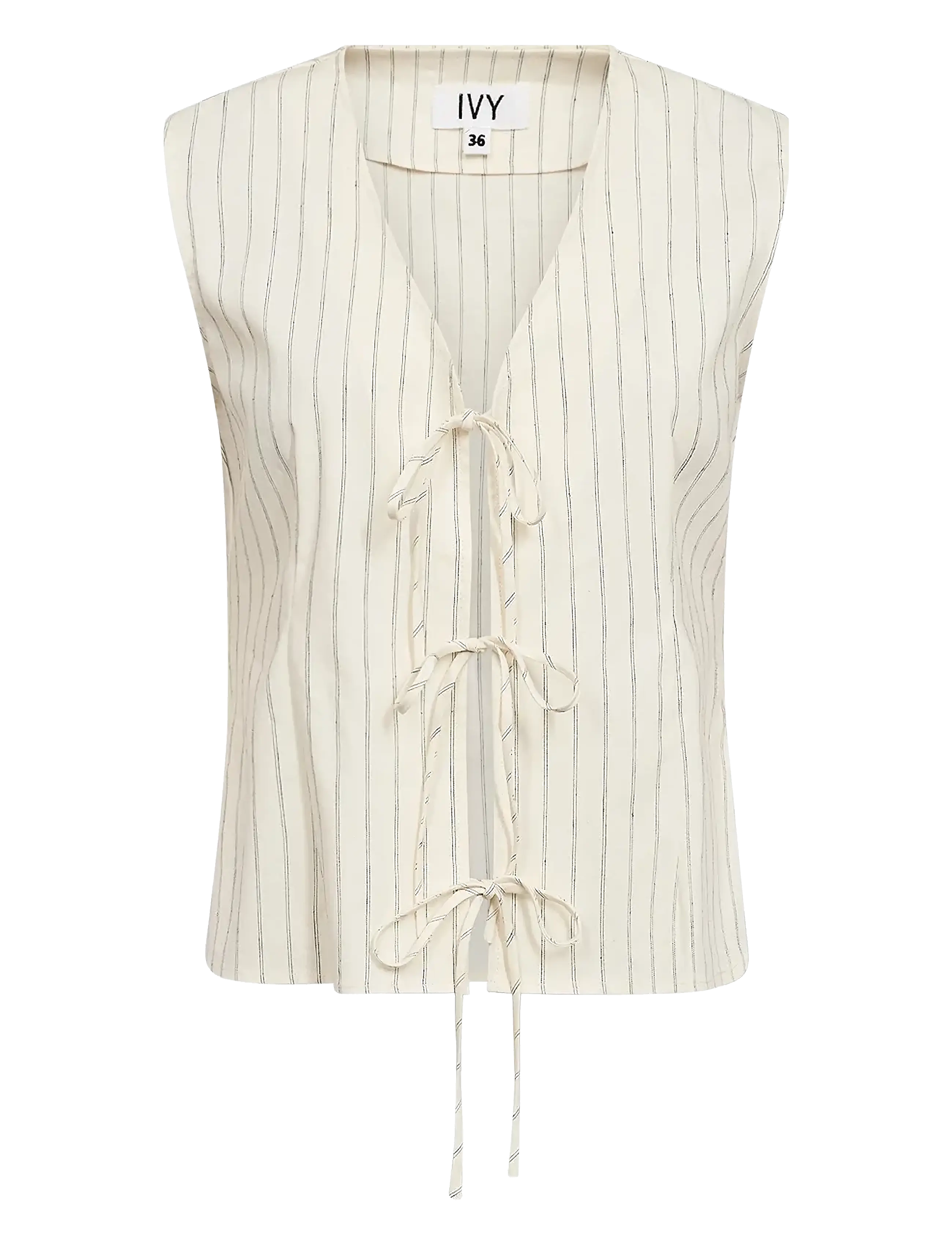 IVY COPENHAGEN Ivy-Carina Tie Vest Cream - 36 - Damen