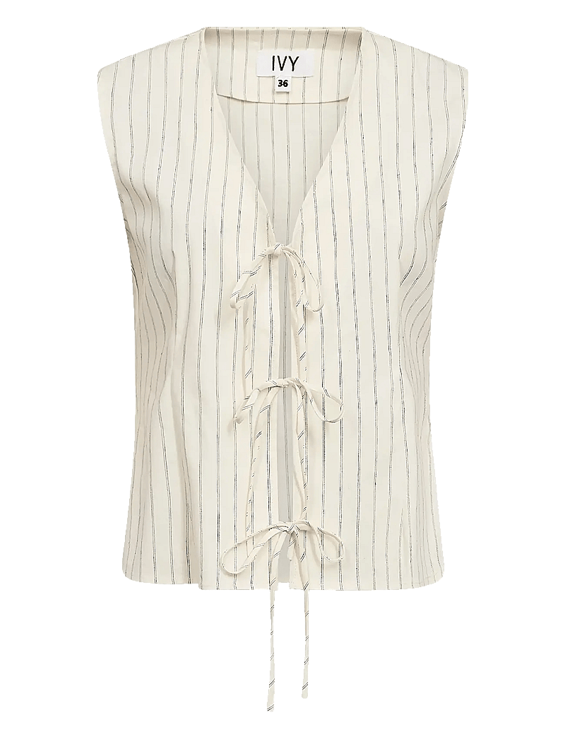 IVY Copenhagen - IVY-Carina Tie Vest - Ärmellose tops - ecru - 1