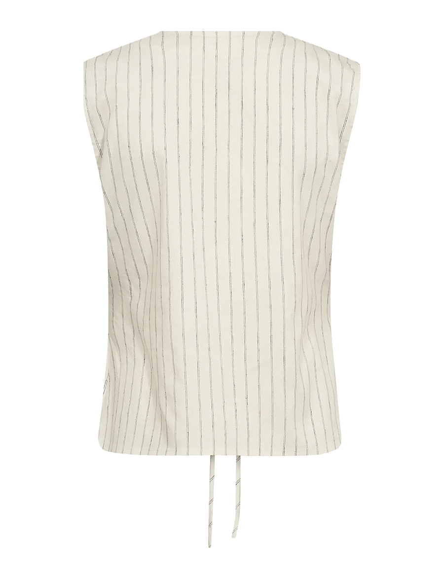 IVY Copenhagen - IVY-Carina Tie Vest - Ärmellose tops - ecru - 2