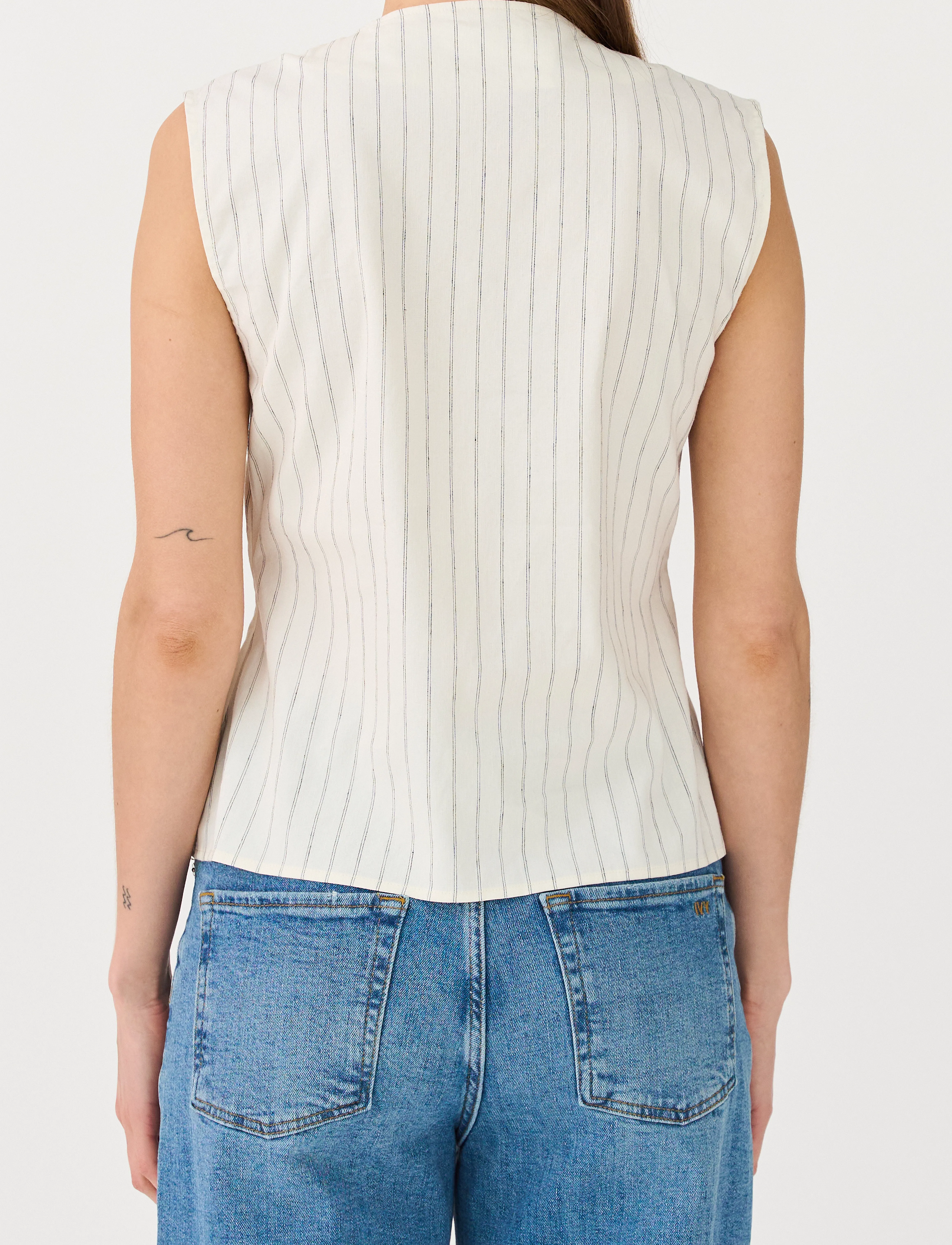 IVY Copenhagen - IVY-Carina Tie Vest - hauts sans manches - ecru - 4