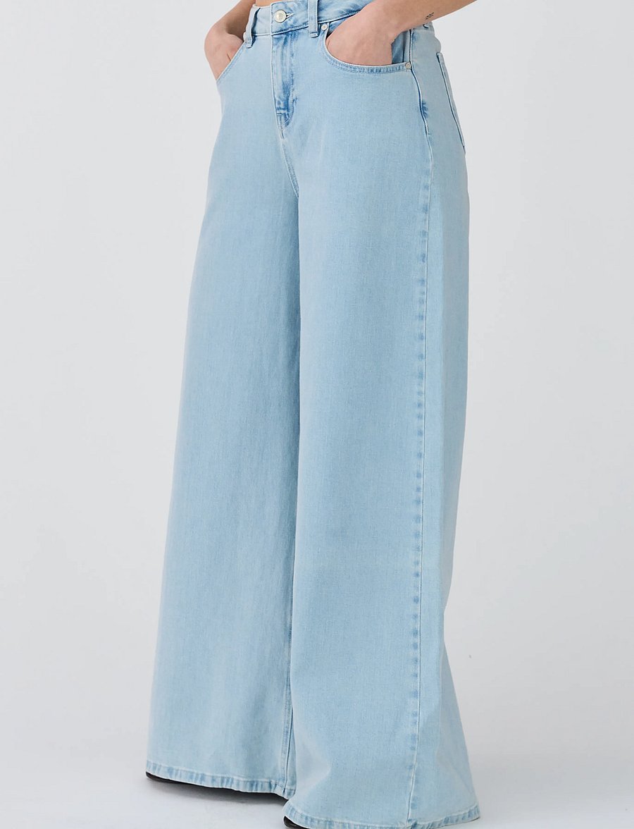 IVY Copenhagen - IVY-Tyla Oversize Jeans Wash Cannes - hosen mit weitem bein - denim blue - 0