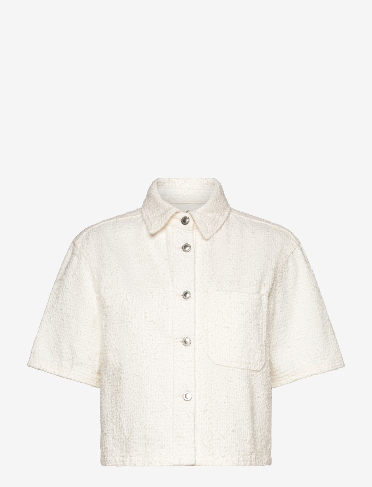 IVY Copenhagen - IVY-Uta Oversize SS Shirt White Pun - short-sleeved shirts - white - 1