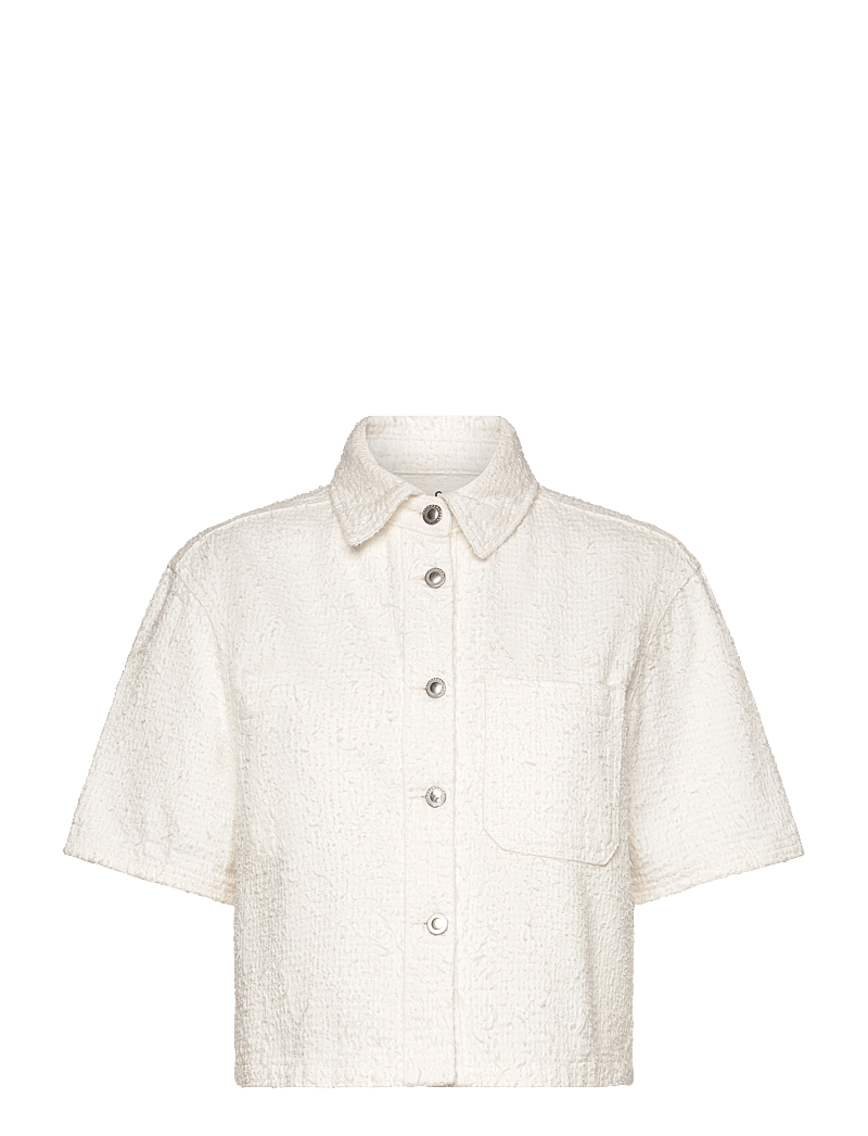 IVY Copenhagen - IVY-Uta Oversize SS Shirt White Pun - short-sleeved shirts - white - 1