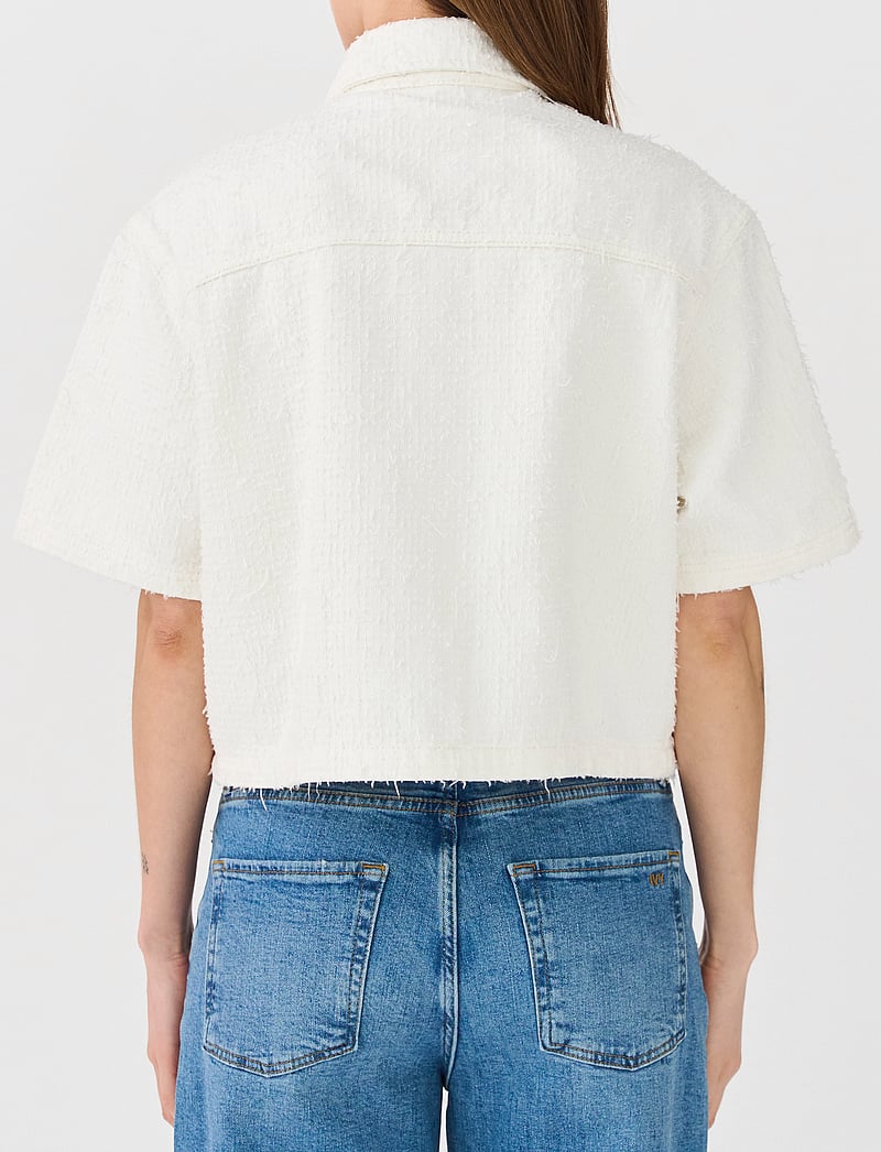 IVY Copenhagen - IVY-Uta Oversize SS Shirt White Pun - short-sleeved shirts - white - 4