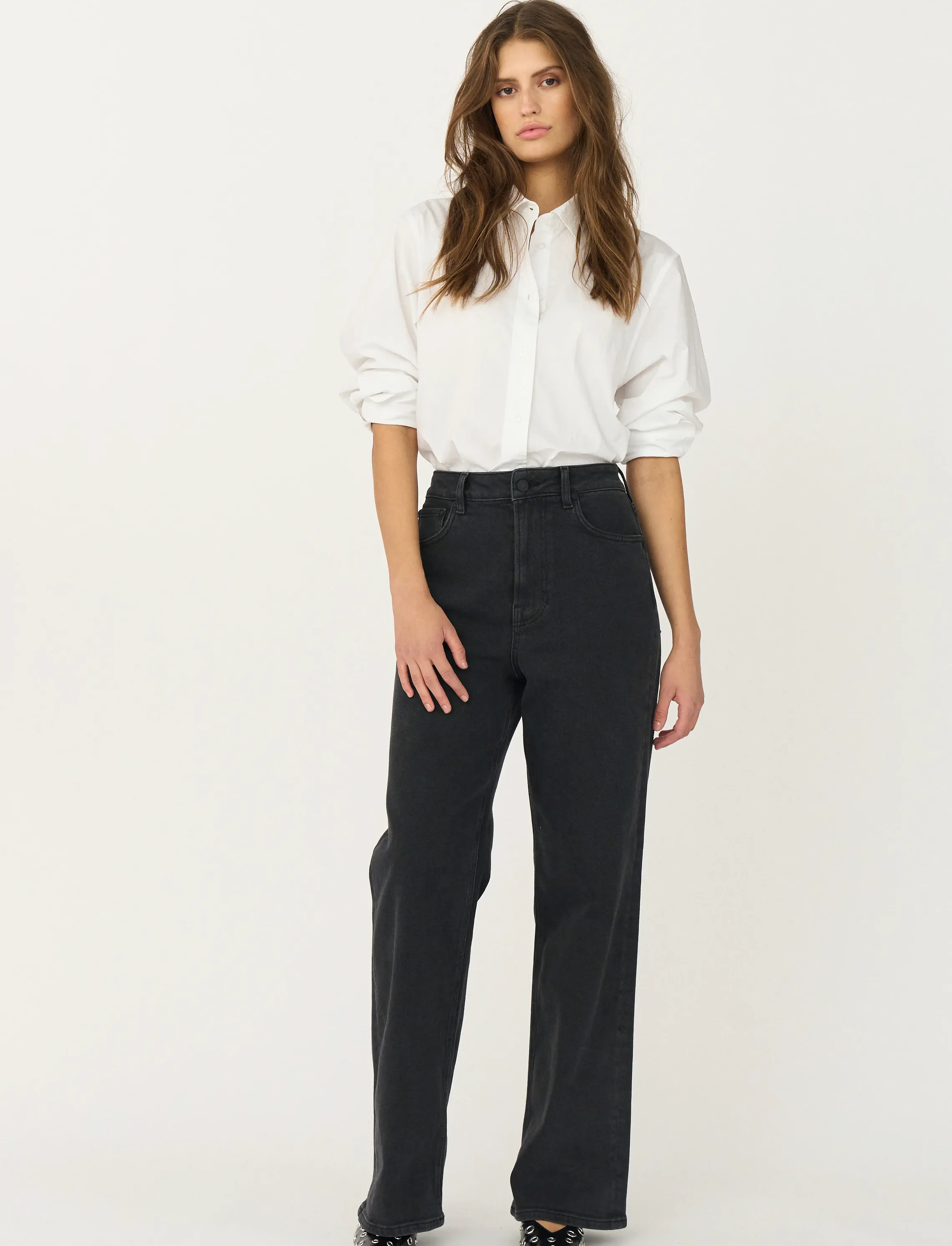 IVY Copenhagen Ivy-Brooke Jeans Wash Faded Black, 32 x 32, Grey, Jeans > Lige-Almindelige, Dame