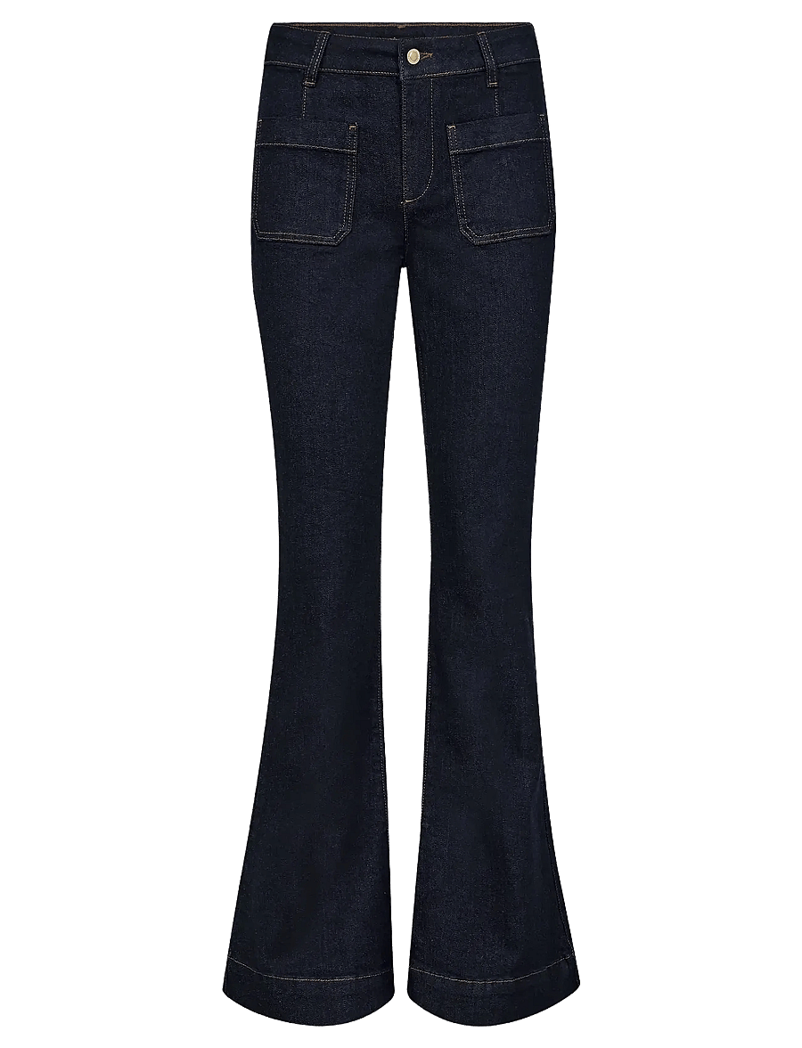 IVY Copenhagen - IVY-Ann Charlotte Jeans Wash Rinse - utsvängda jeans - denim blue - 0