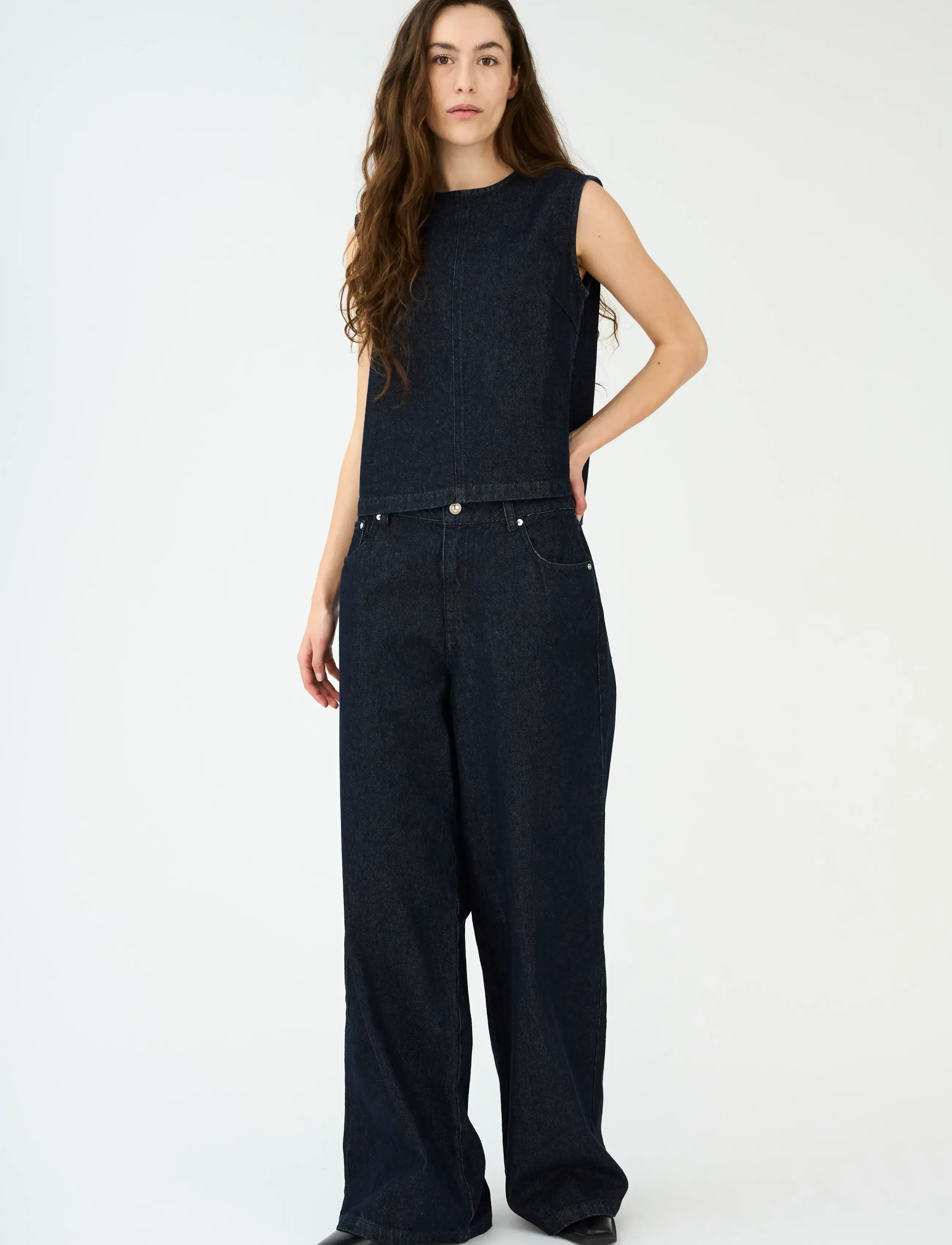 IVY Copenhagen IVY-Karla Supersize Jeans Wash Hong - Tøj - DENIM BLUE / navy