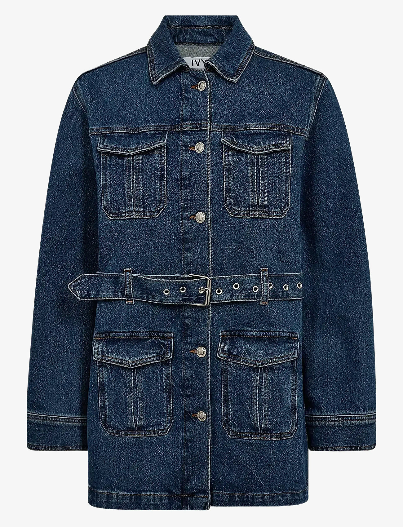 IVY Copenhagen - IVY-Kay Belted Uniform Jacket Wash - kevadjoped - denim blue - 1