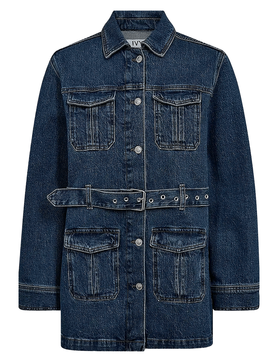 IVY Copenhagen - IVY-Kay Belted Uniform Jacket Wash - frühlingsjacken - denim blue - 1