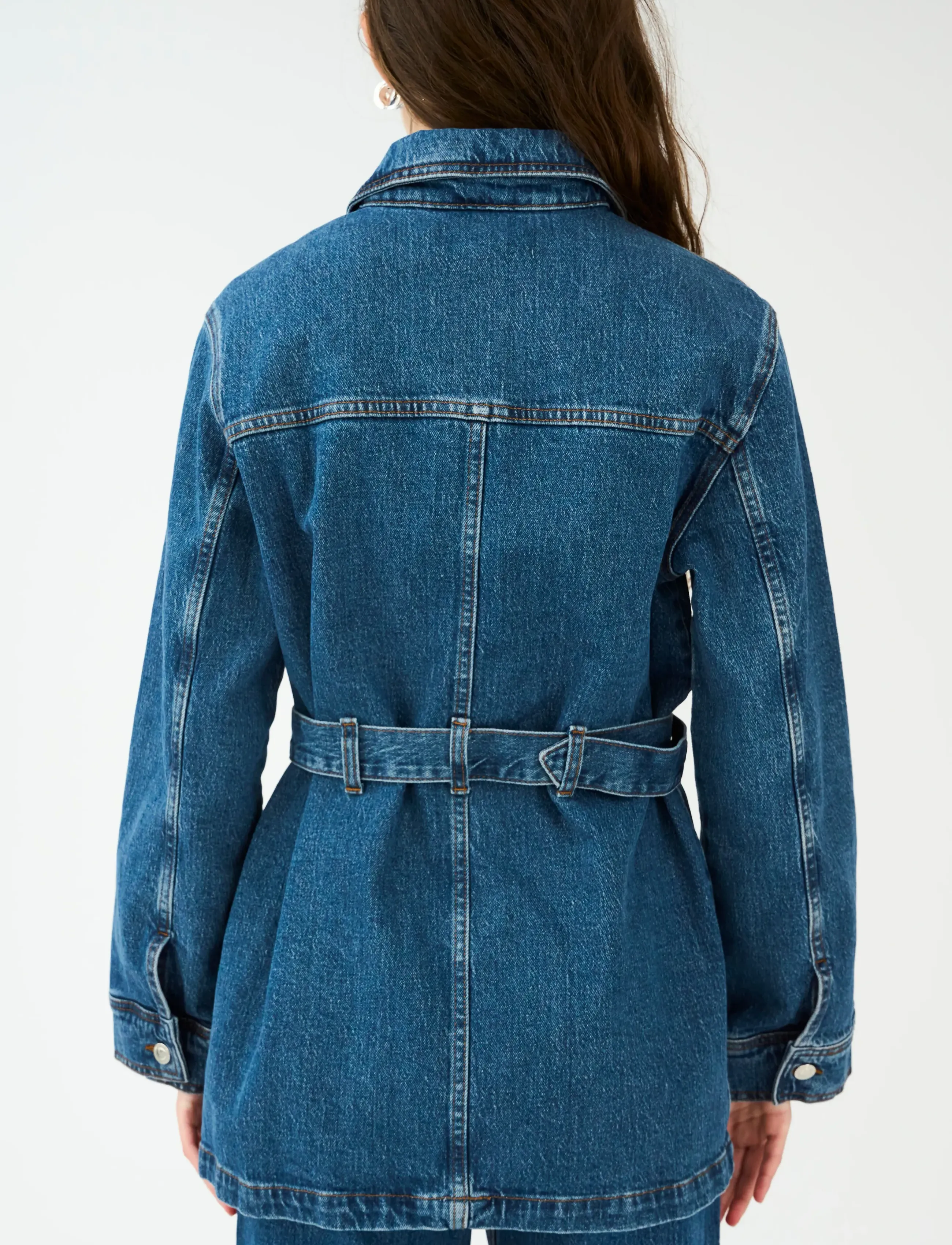 IVY Copenhagen - IVY-Kay Belted Uniform Jacket Wash - frühlingsjacken - denim blue - 3