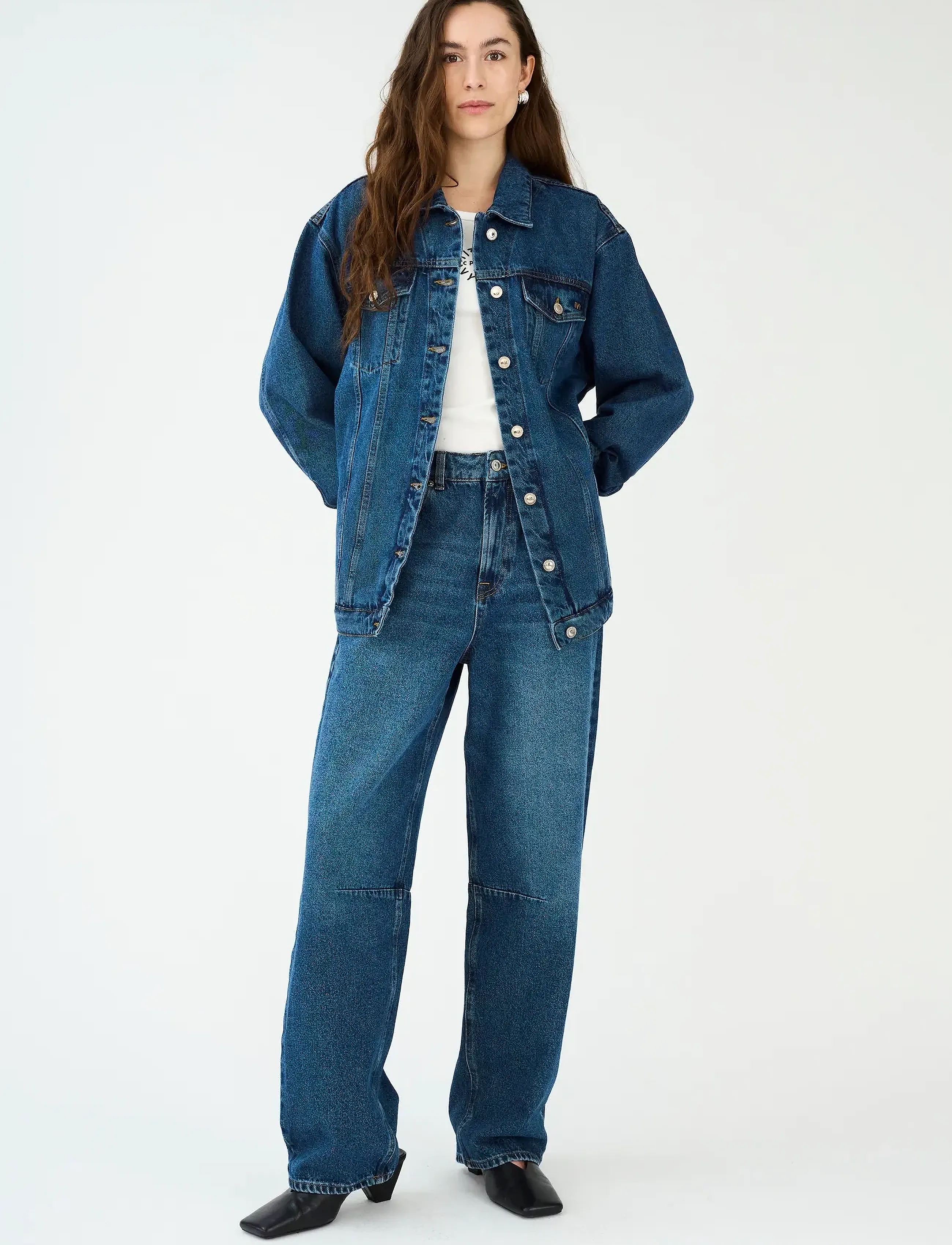 IVY Copenhagen IVY-Janice Slung Jeans Wash Waterfo - Tøj - DENIM BLUE / navy