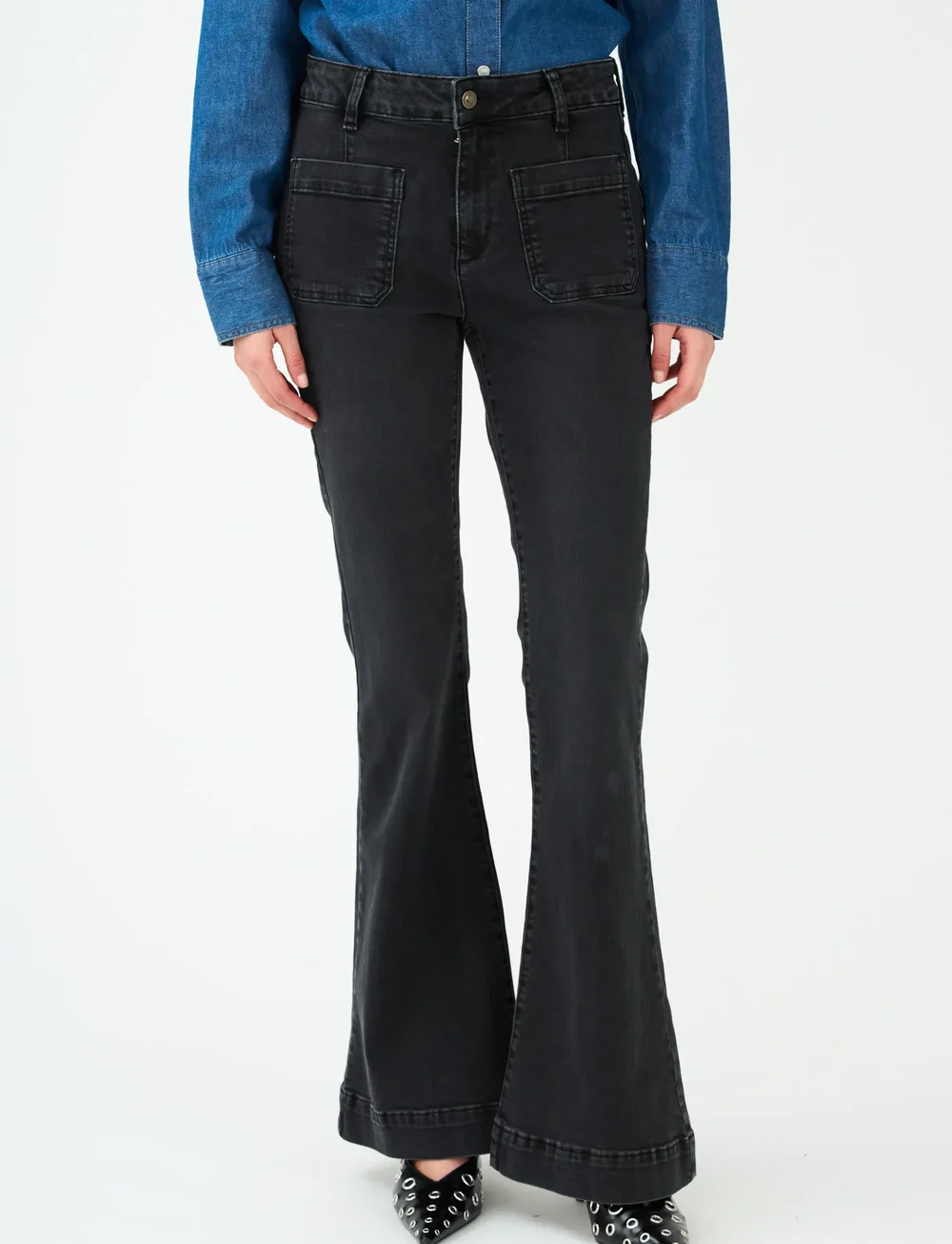 IVY Copenhagen - IVY-Ann Charlotte Jeans Wash Andora - utsvängda jeans - black - 3