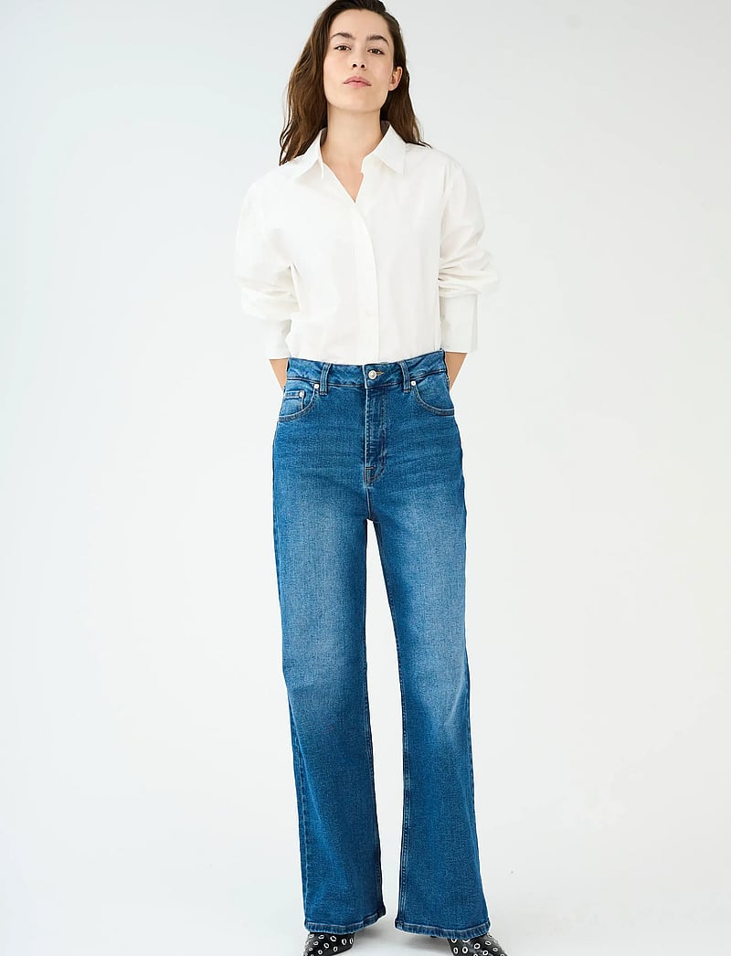 IVY Copenhagen - IVY-Brooke Jeans Wash Navan - hosen mit weitem bein - denim blue - 0