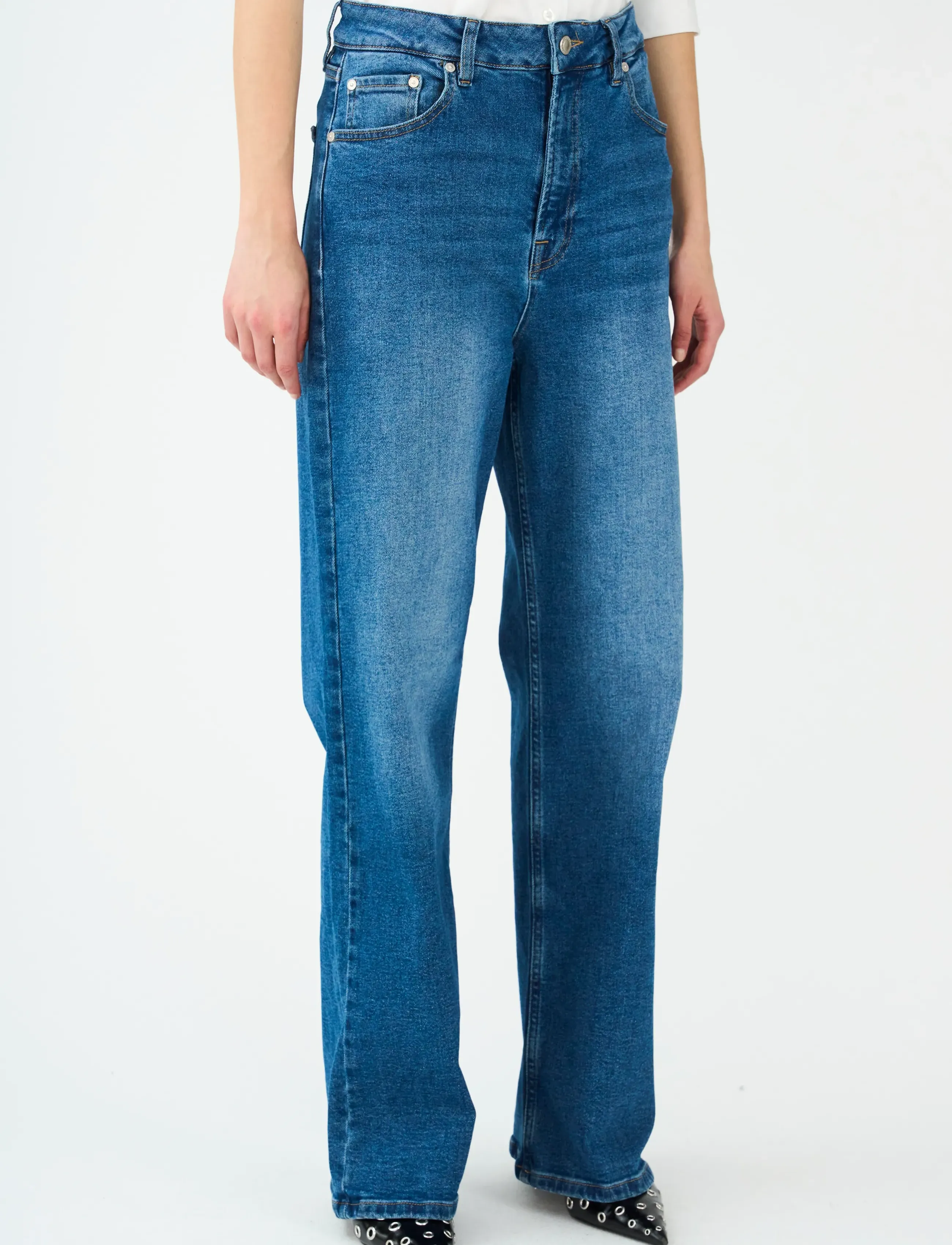 IVY Copenhagen - IVY-Brooke Jeans Wash Navan - brede jeans - denim blue - 4